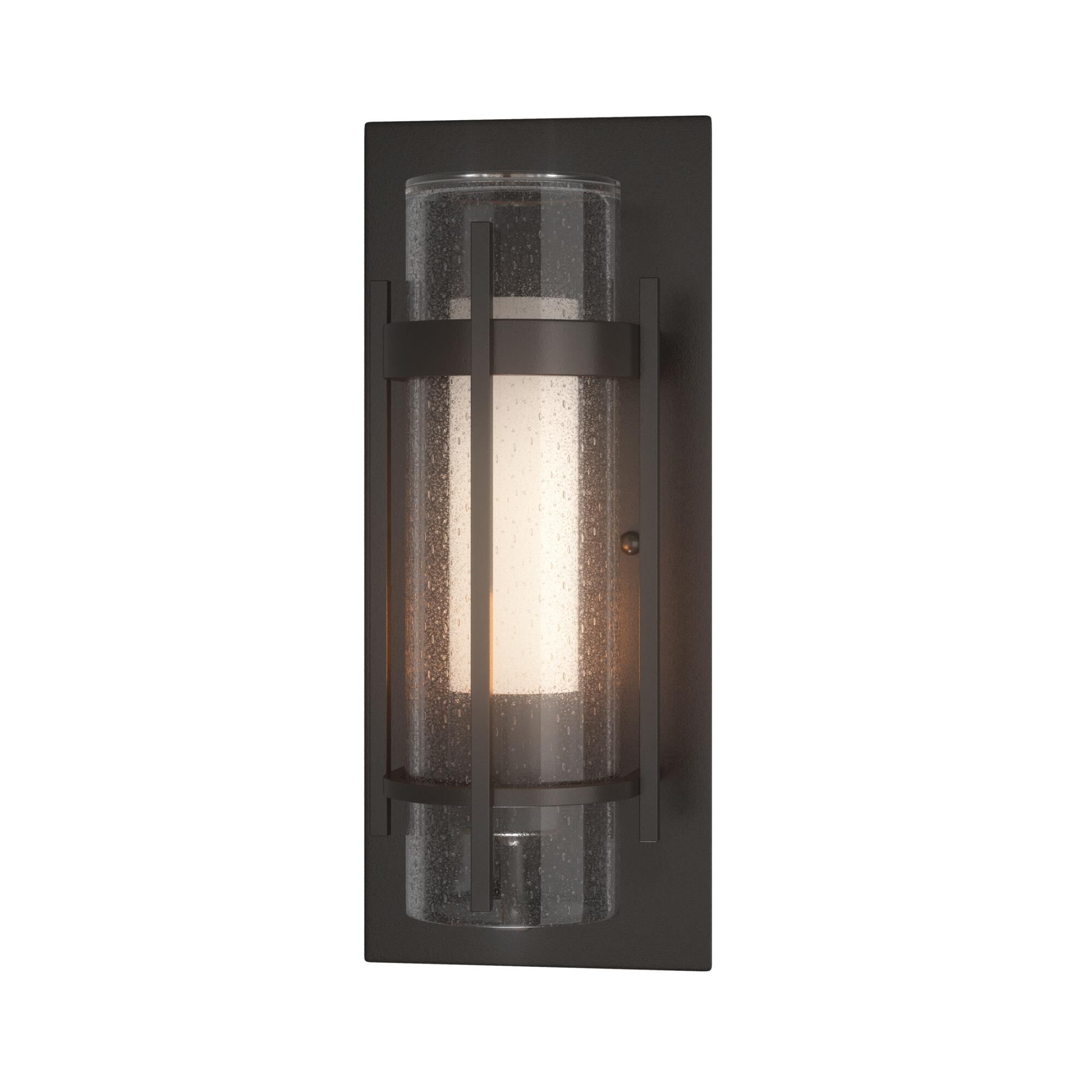 Shown in Coastal Oil Rubbed Bronze finish and Opal And Seeded glass