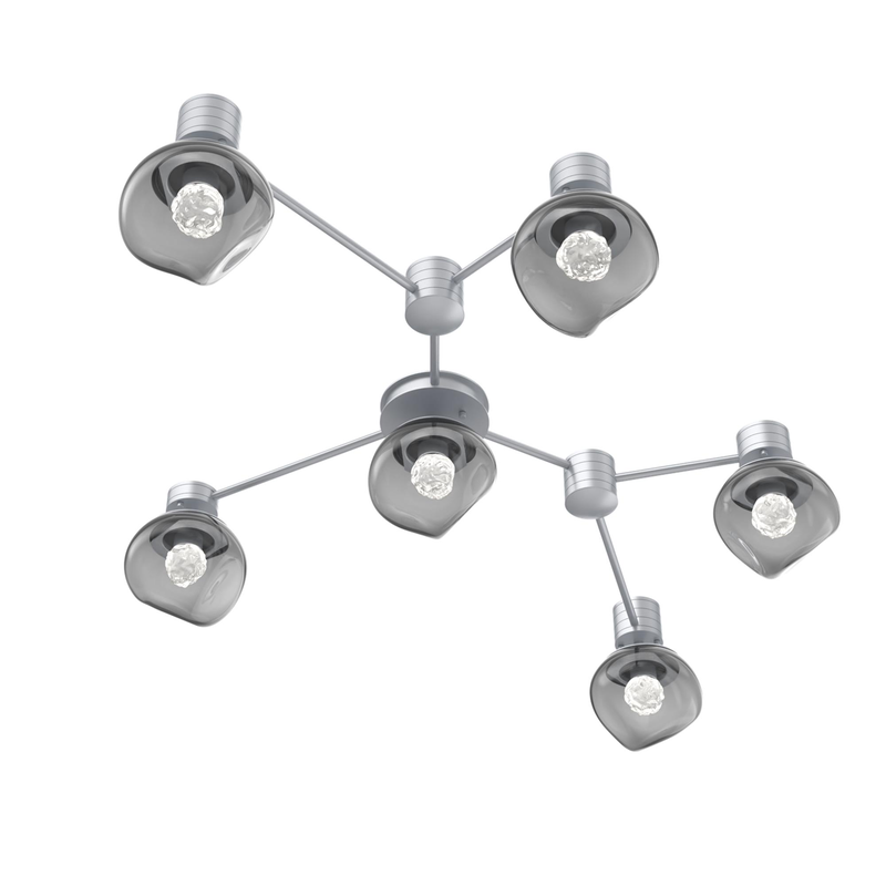 Levi Wilson Luna 37 Inch Semi Flush Mount by Hammerton Studio