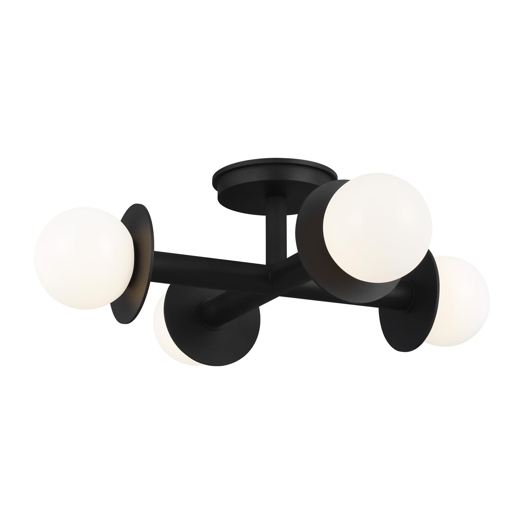 Shown in Midnight Black finish and Milk Whitesteel glass