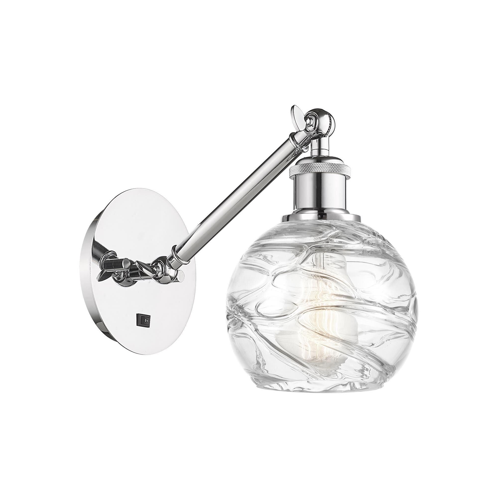 Bruno Marashlian Athens Deco Swirl 6 Inch Wall Swing Lamp by Innovations Lighting