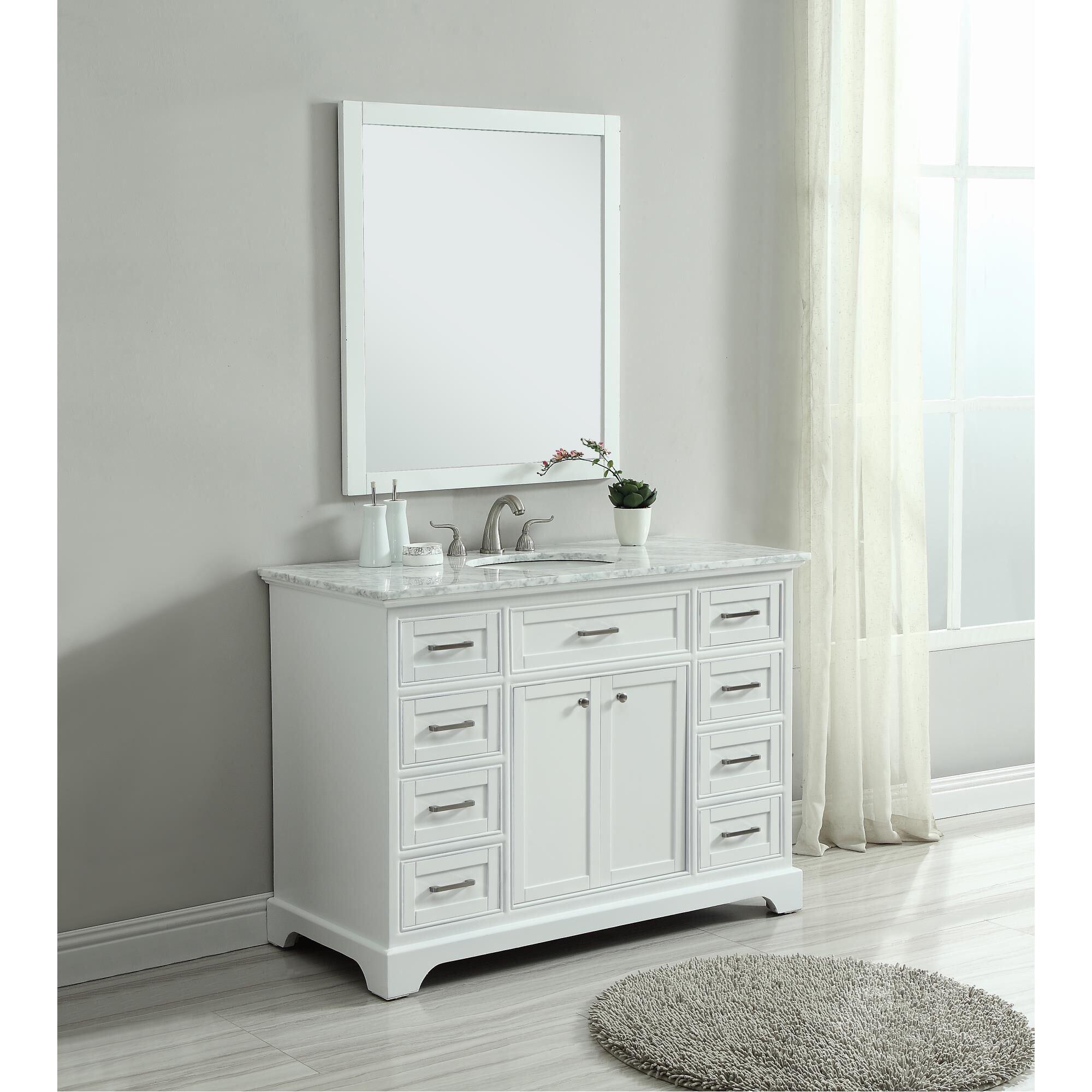 Shown in White finish