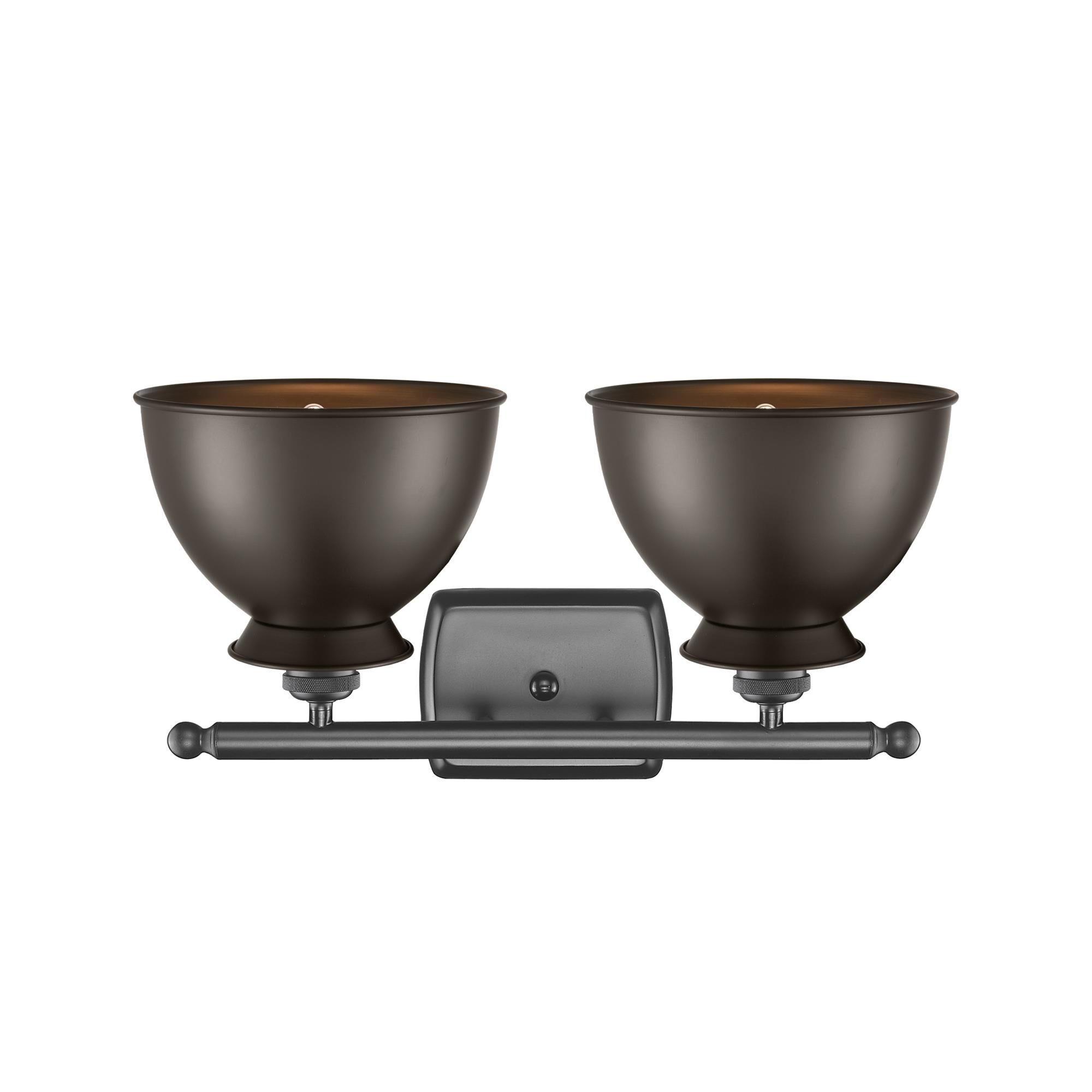 Shown in Oil Rubbed Bronze finish and Oil Rubbed Bronze Adirondack shade