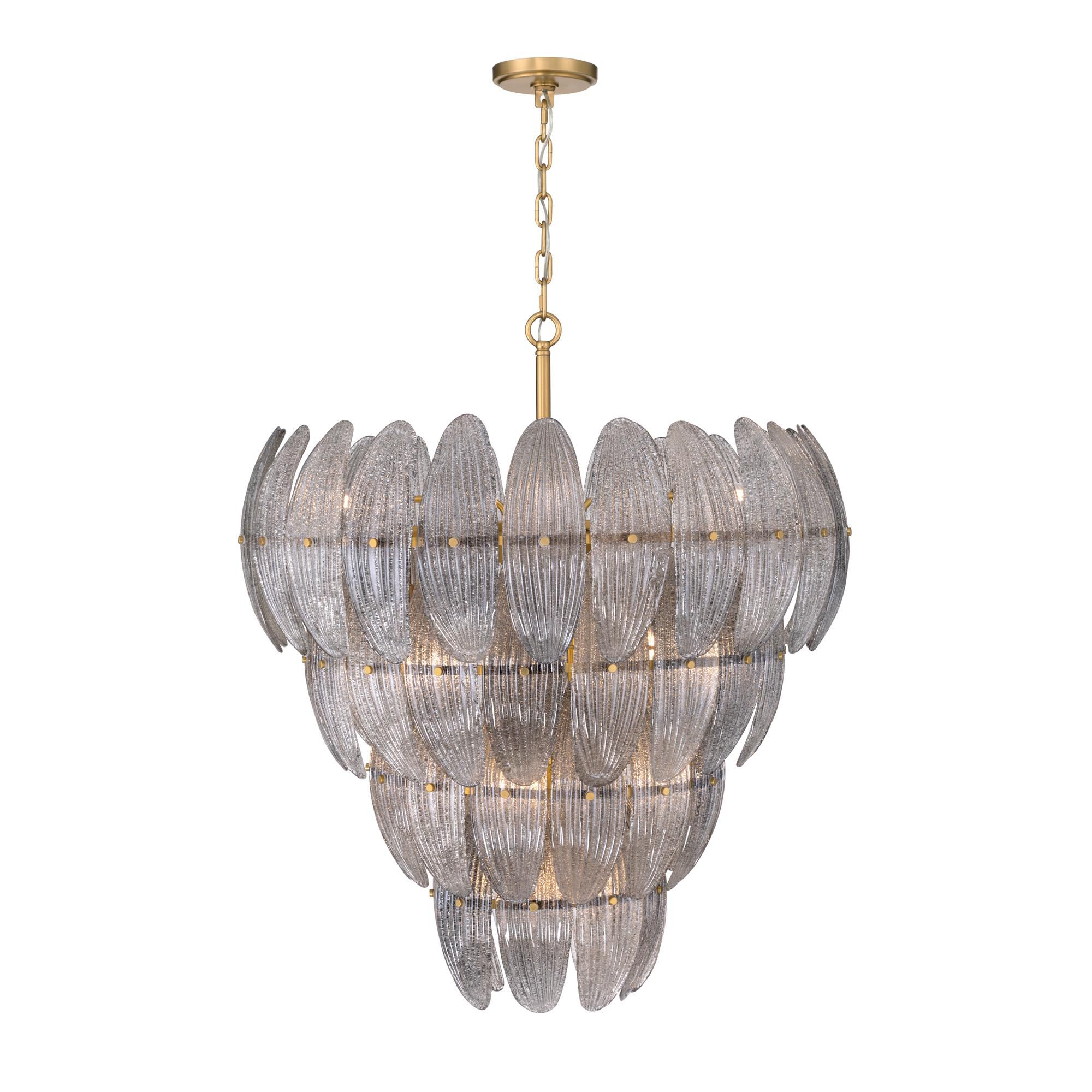 Shown in Legacy Brass finish and Grey Textured shade