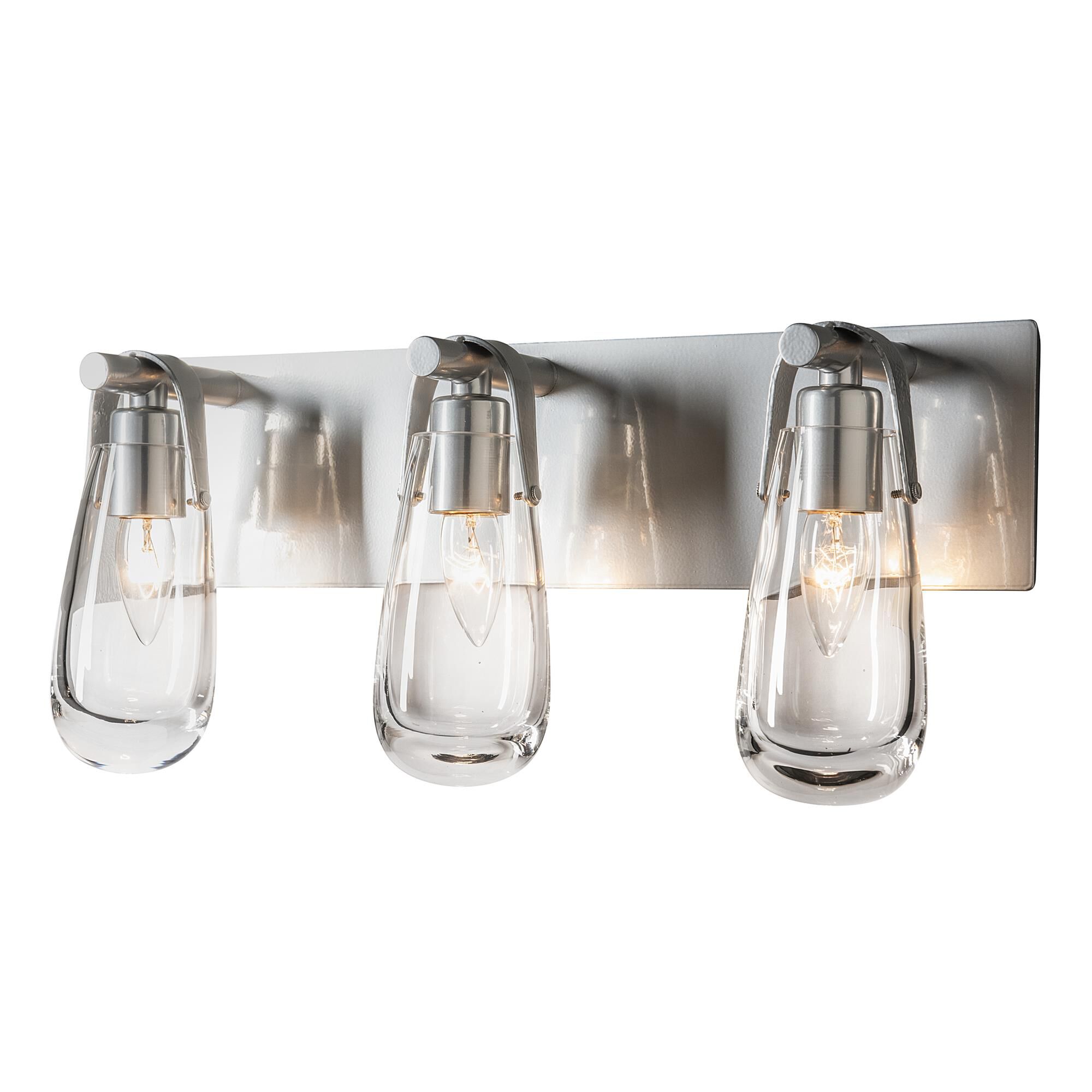 Shown in Sterling finish and Clear glass