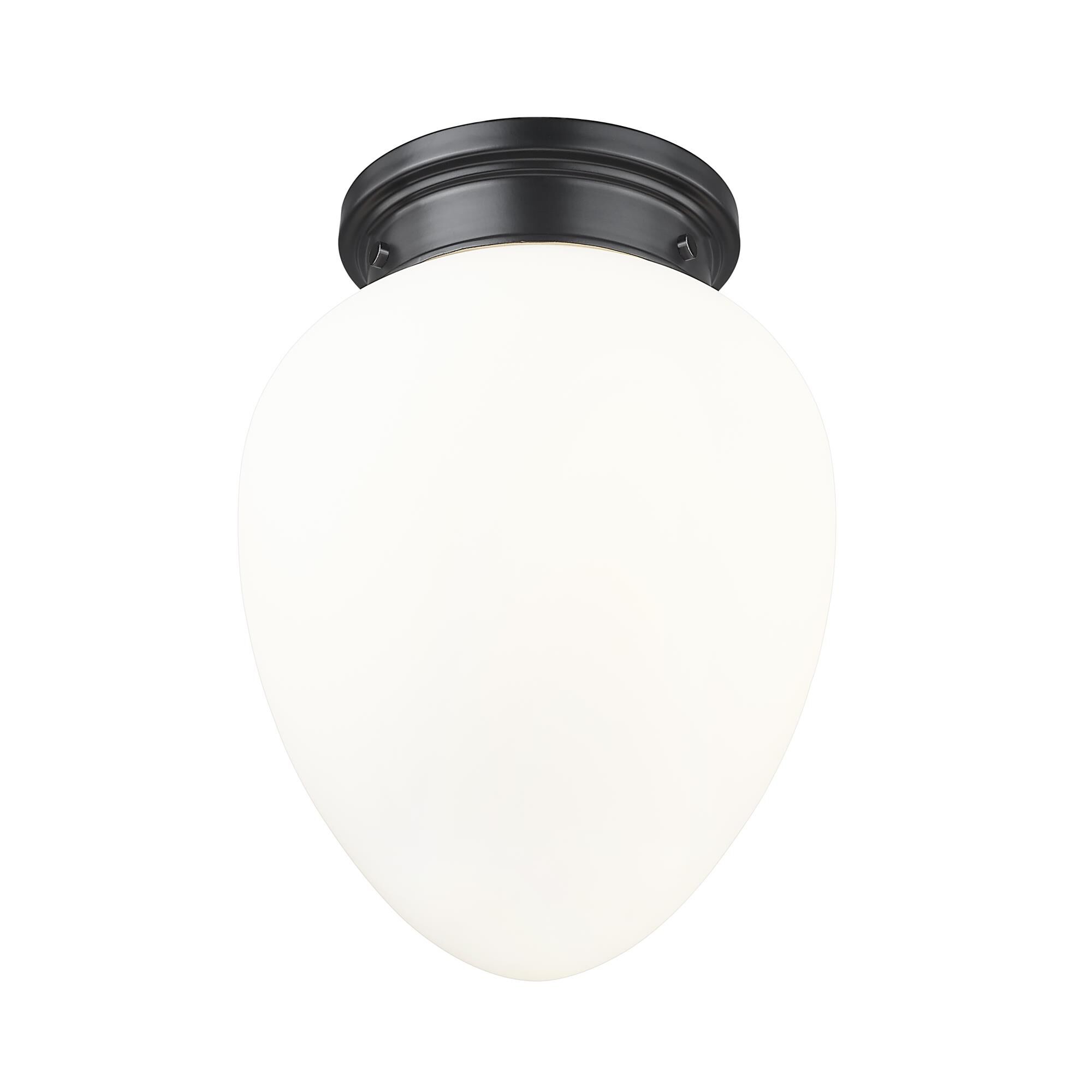 Shown in Matte Black finish and Etched Opal glass and Etched Opal shade