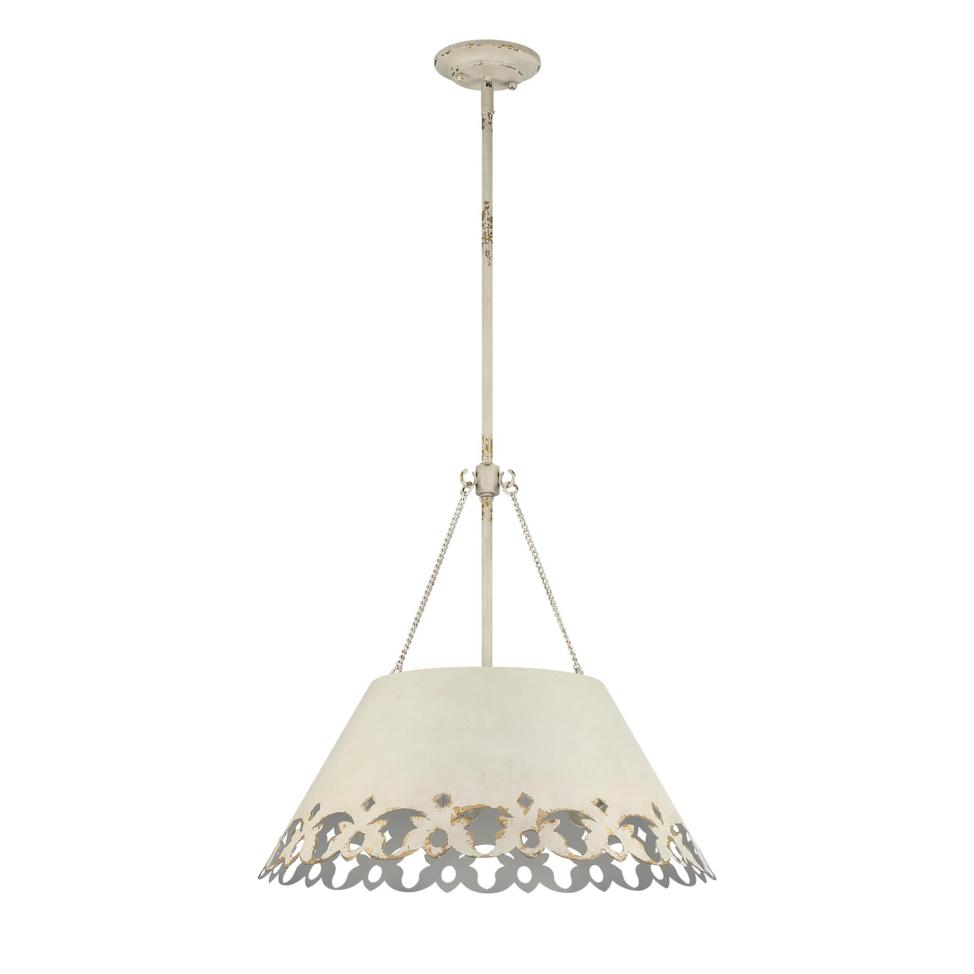 Shown in Antique Ivory finish and Beige shade