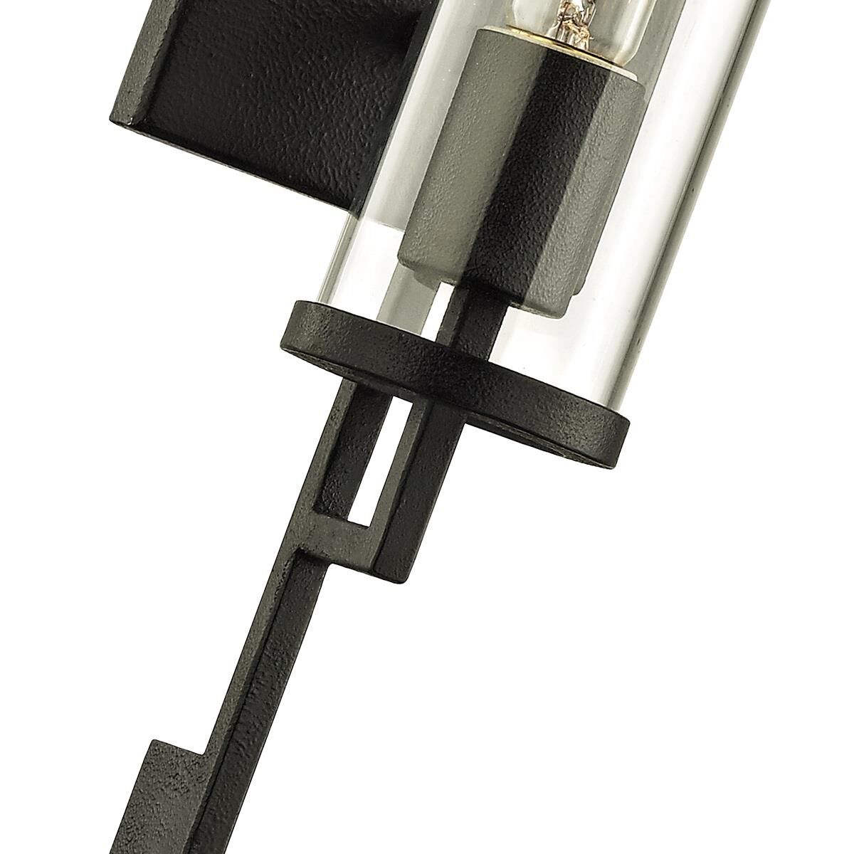 Shown in Forged Iron finish and Clear glass