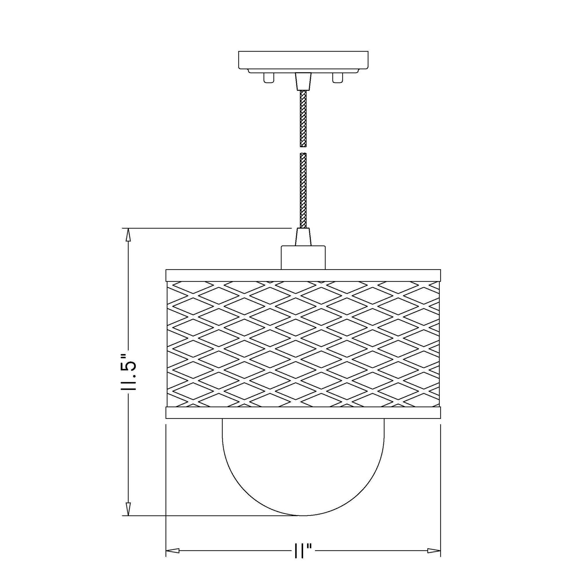 Z-Lite Kipton 11 Inch Mini Pendant