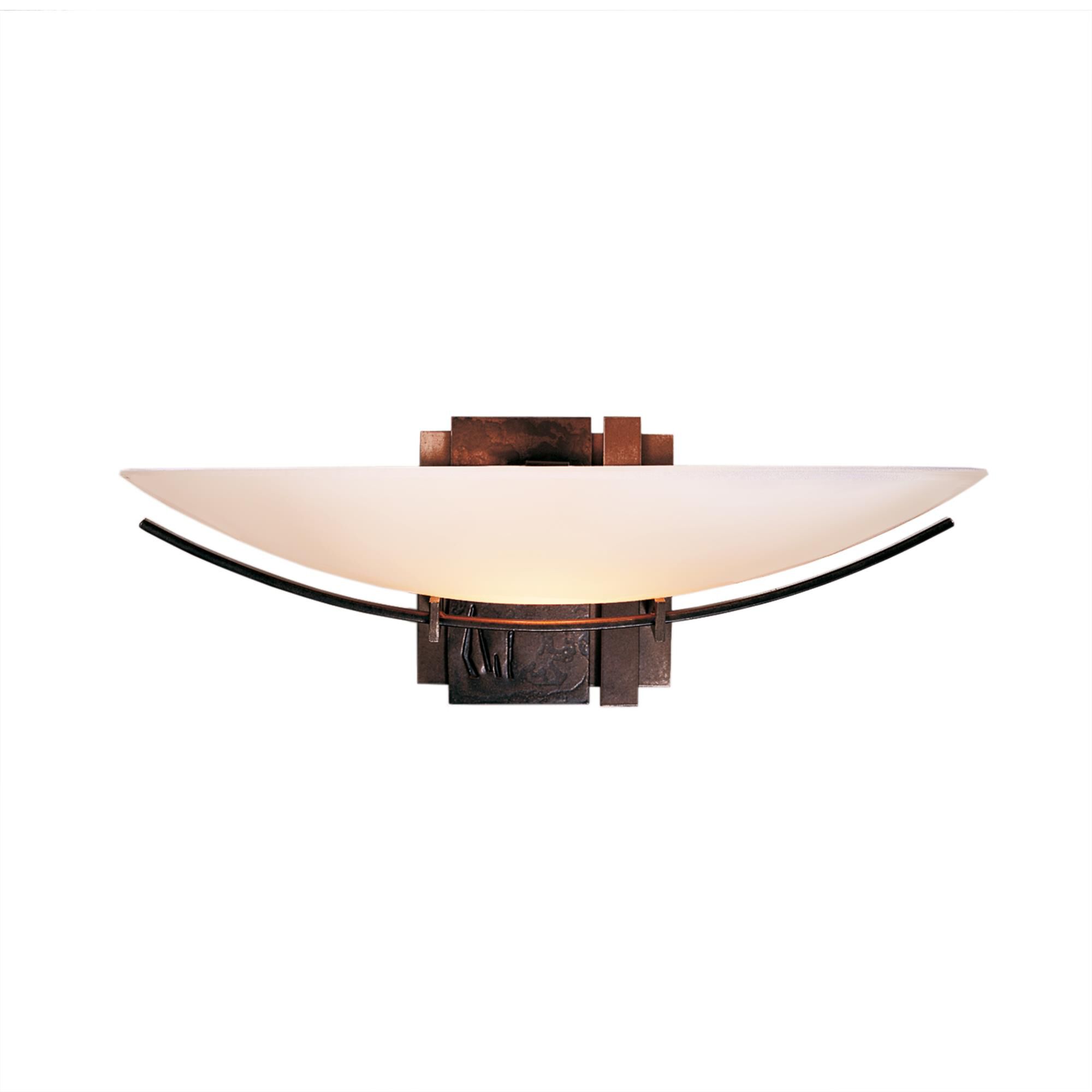 Shown in Bronze finish and Opal  glass
