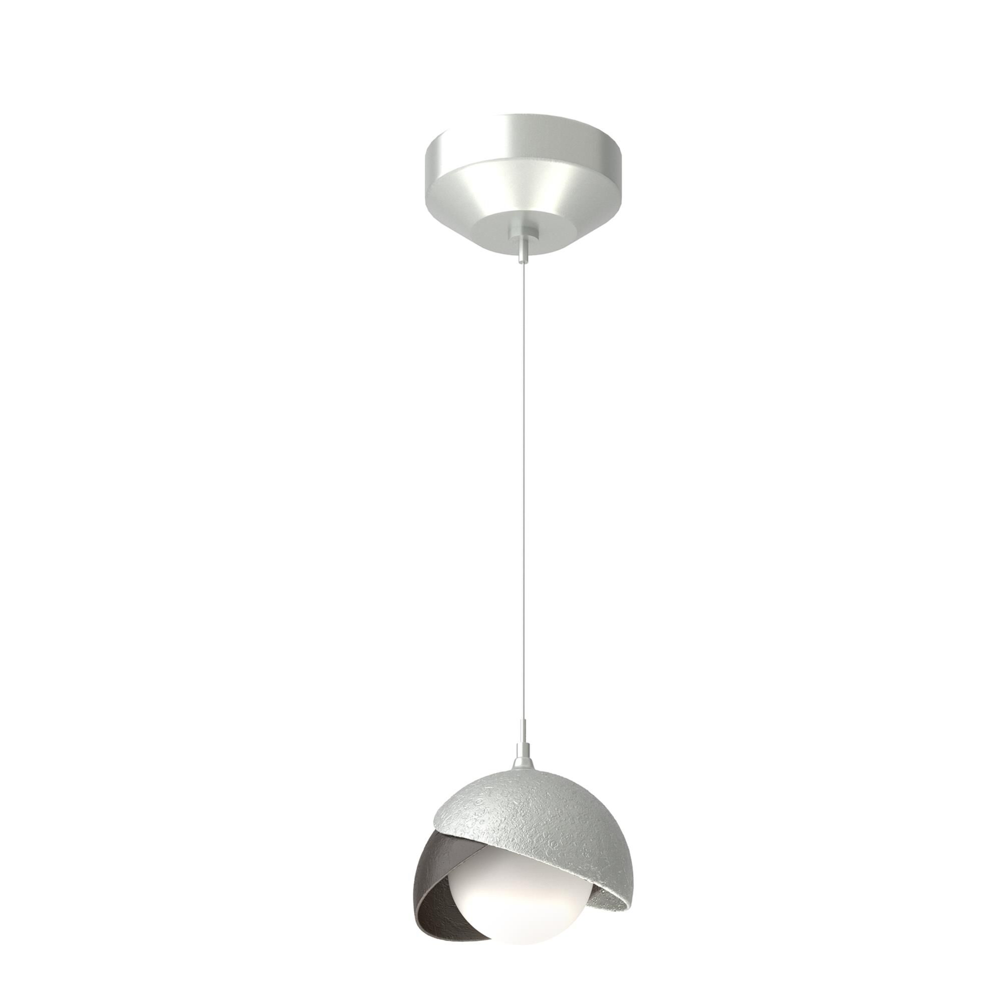 Shown in Vintage Platinum finish and Opal glass and Oil Rubbed Bronze  accent