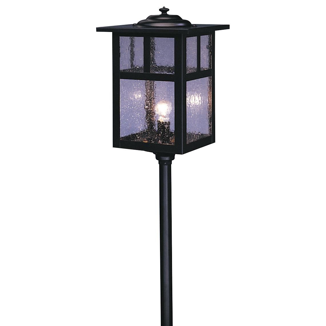 Shown in Rustic Brown finish and Almond Mica glass