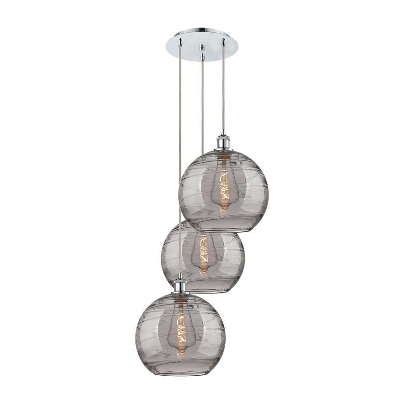 Bruno Marashlian Athens Deco Swirl 18 Inch 3 Light Multi Light Pendant by Innovations Lighting