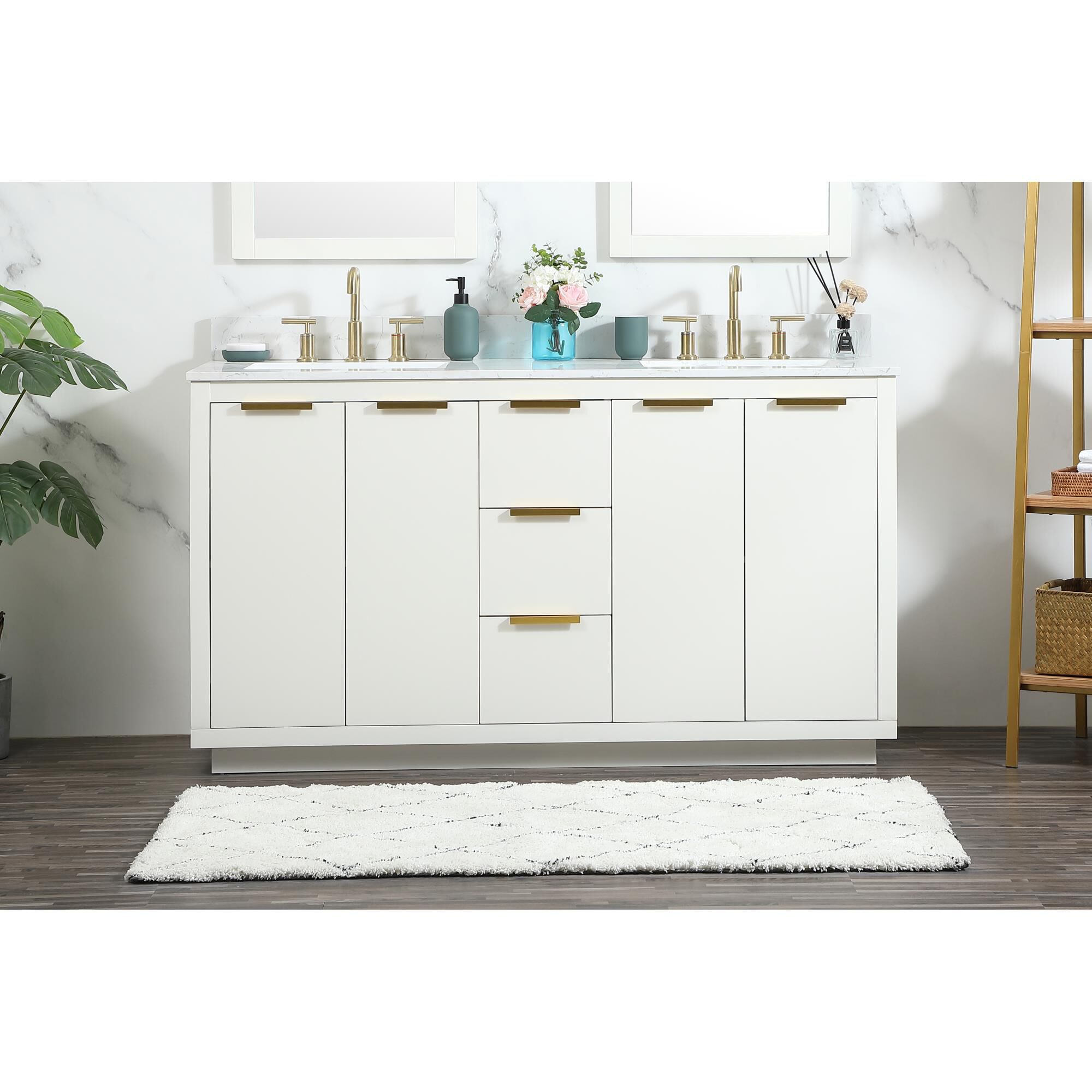 Shown in White finish