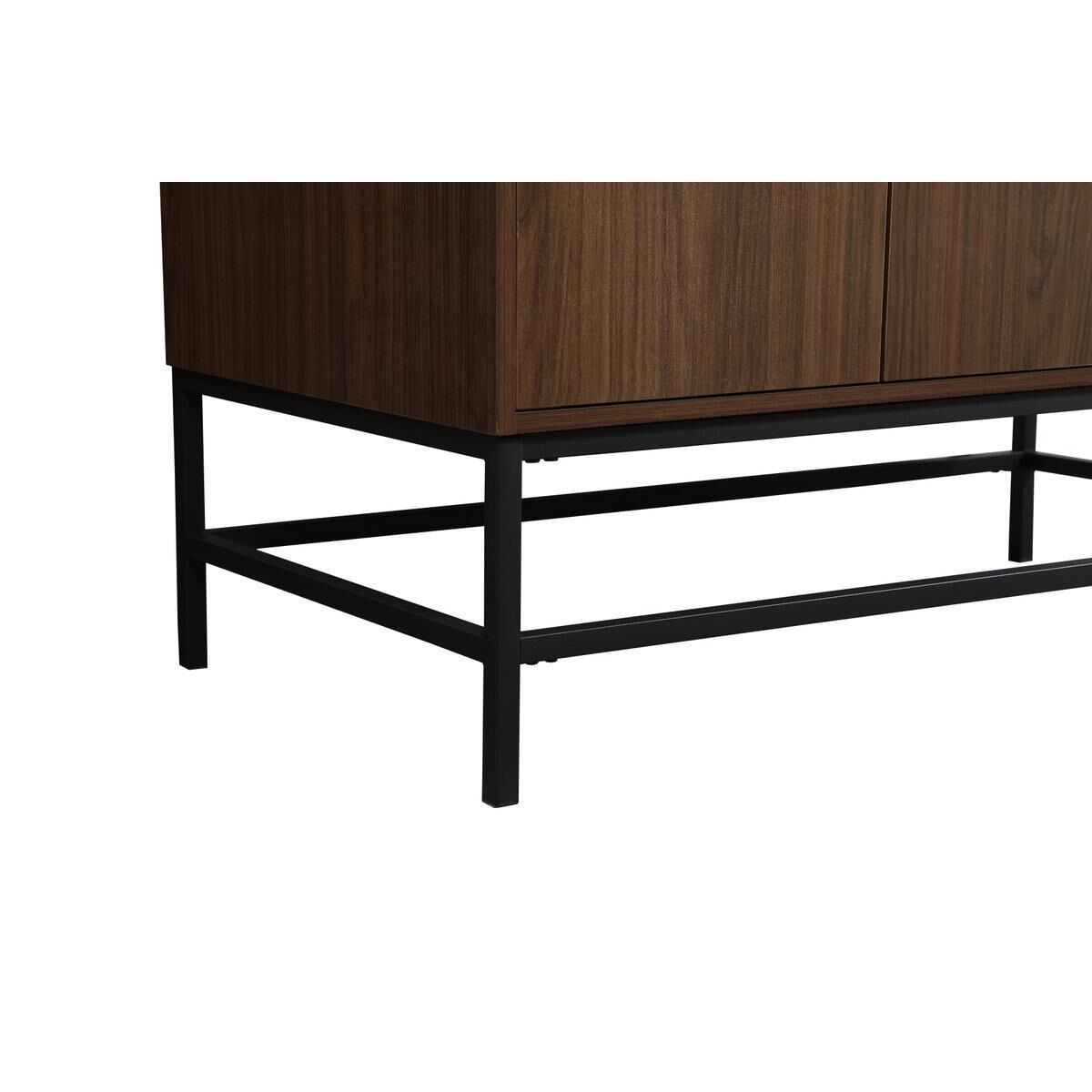 Shown in Walnut finish and Without Backsplash accent