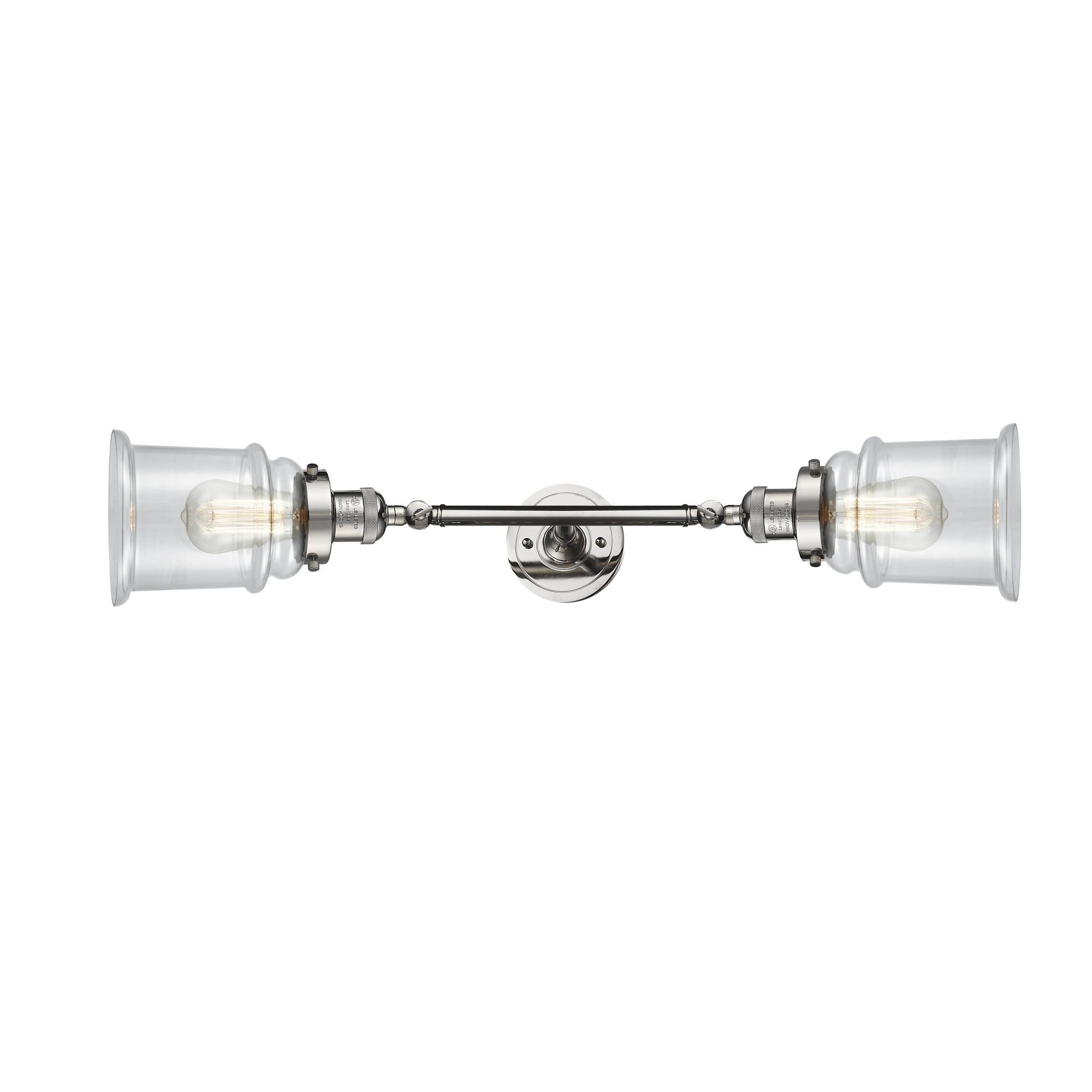 Shown in Polished Nickel finish and Clear glass