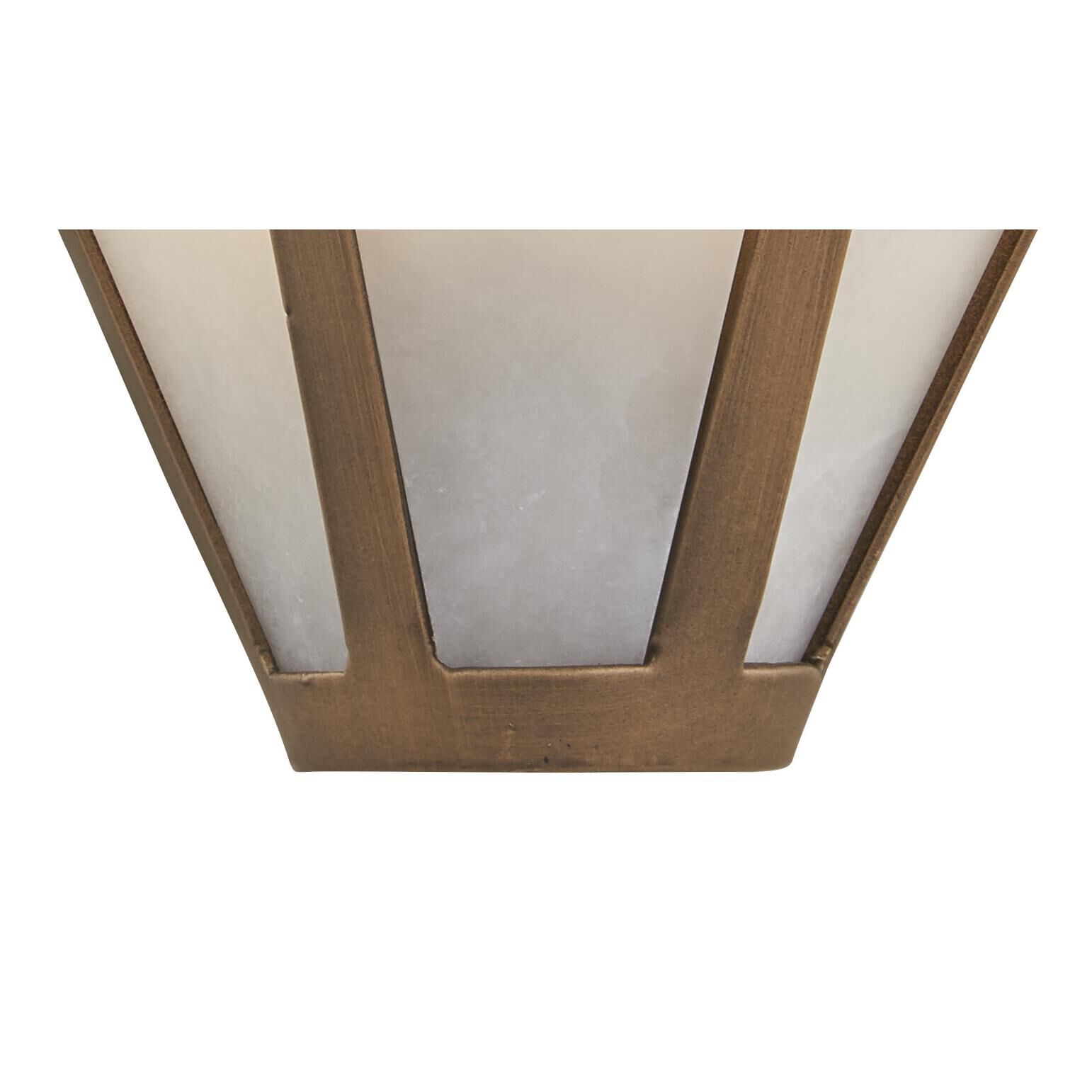 Shown in Ashen Gold finish and Alabaster White glass