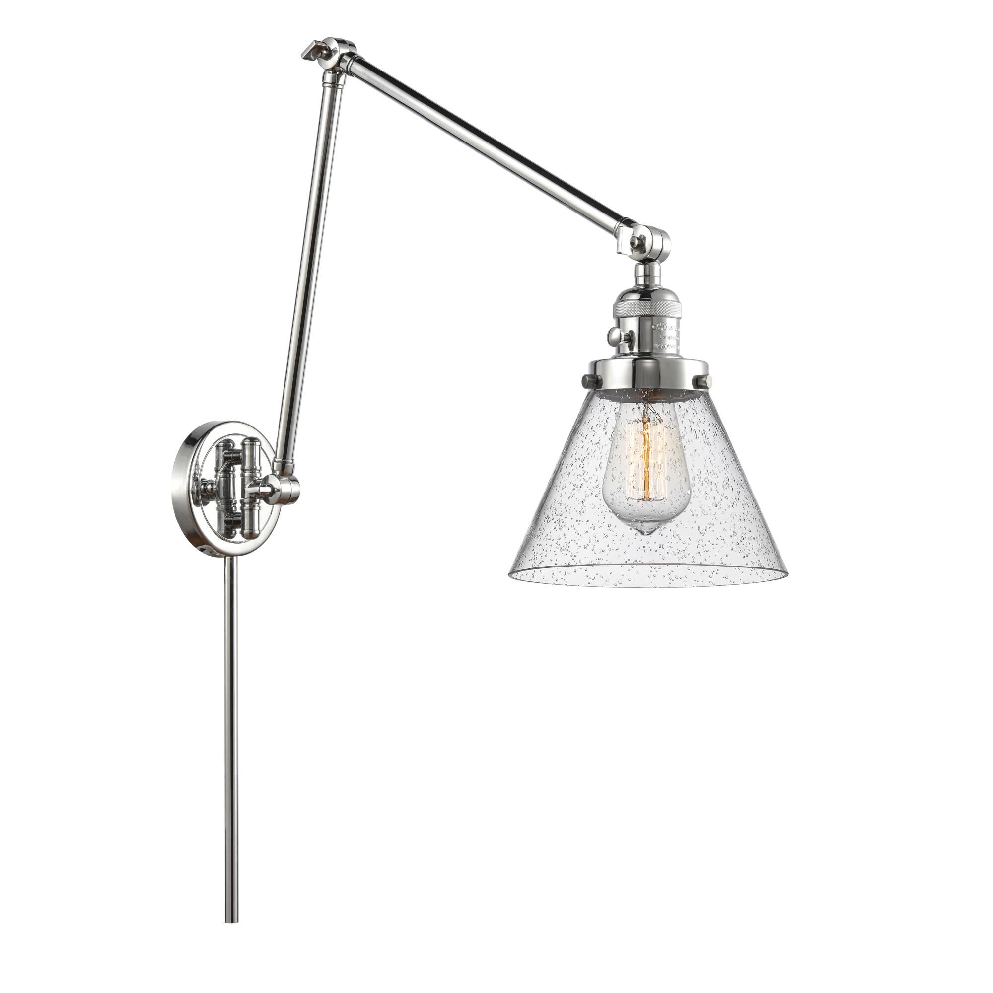 Bruno Marashlian Large Cone LED Wall Swing Lamp by Innovations Lighting
