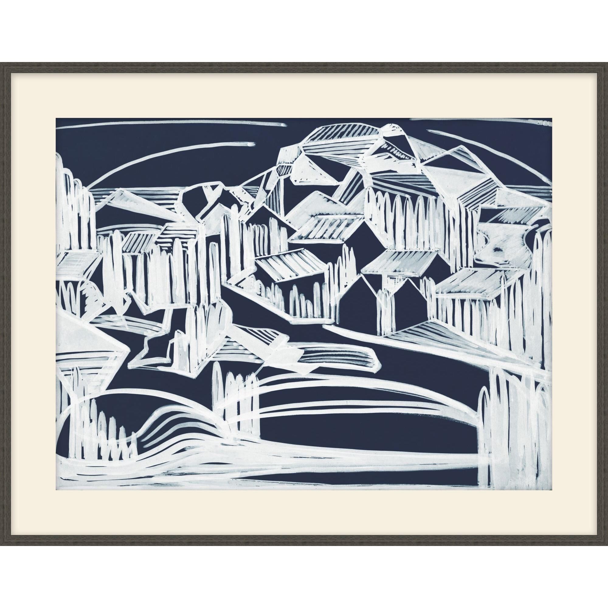 Studio L57 Nouvelle Hillscape Blue Print by LEVEL57