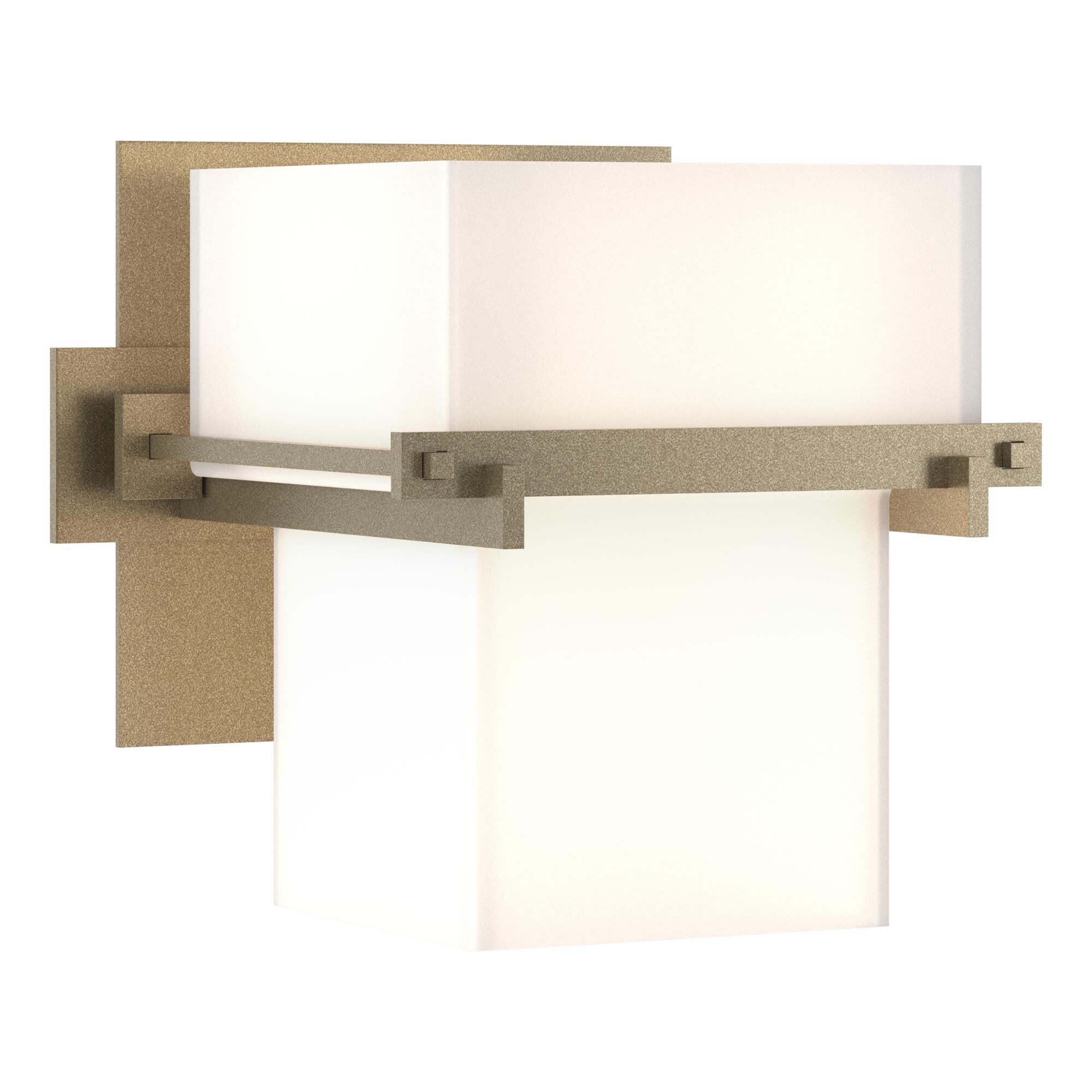 Shown in Soft Gold finish and Opal  glass