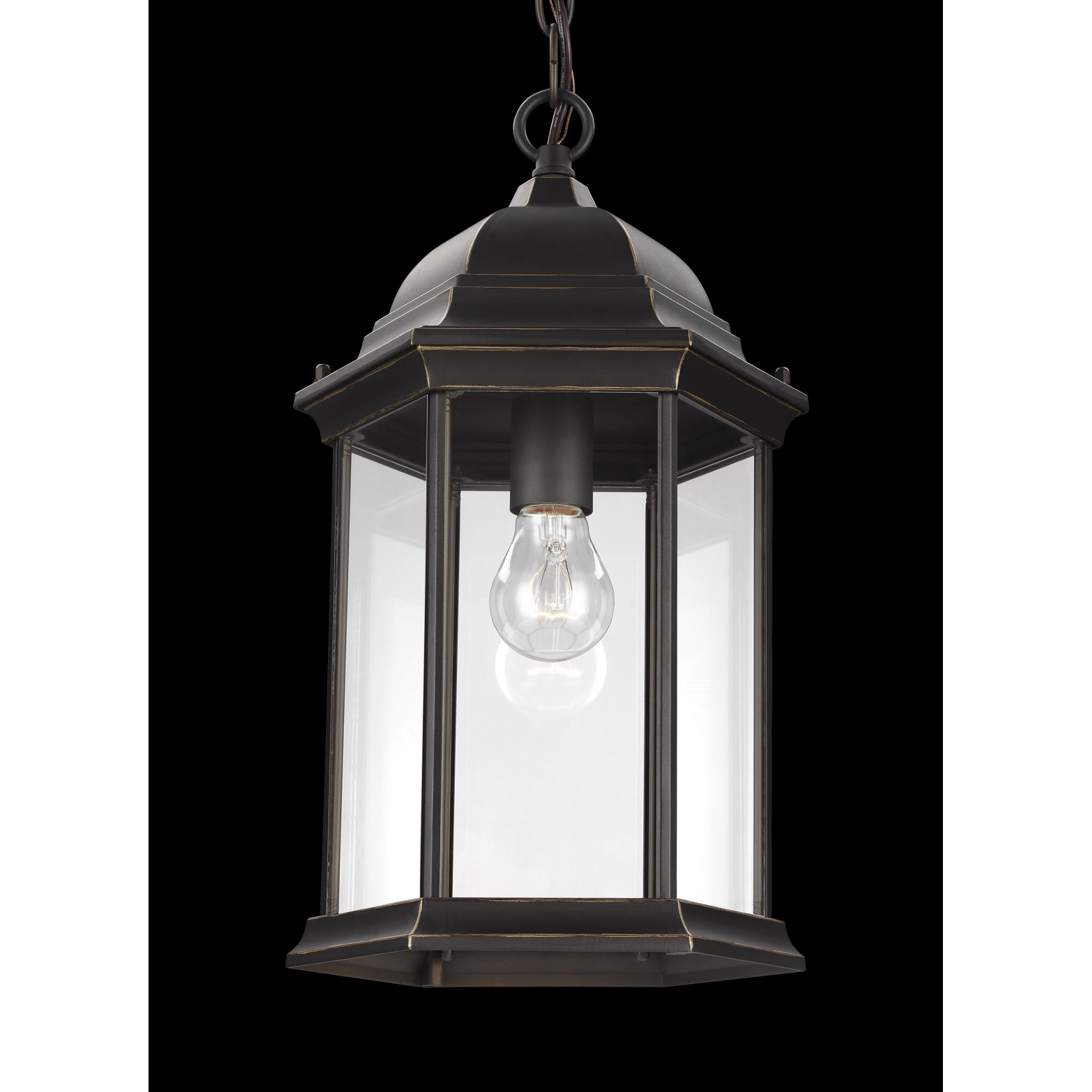 Shown in Antique Bronze finish and Clear  Panels glass and Clear Glass Panels shade