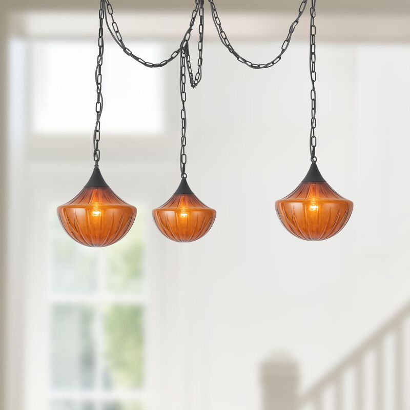 Peyton Fox Farrah 12 Inch 3 Light Multi Light Pendant by Alora Mood