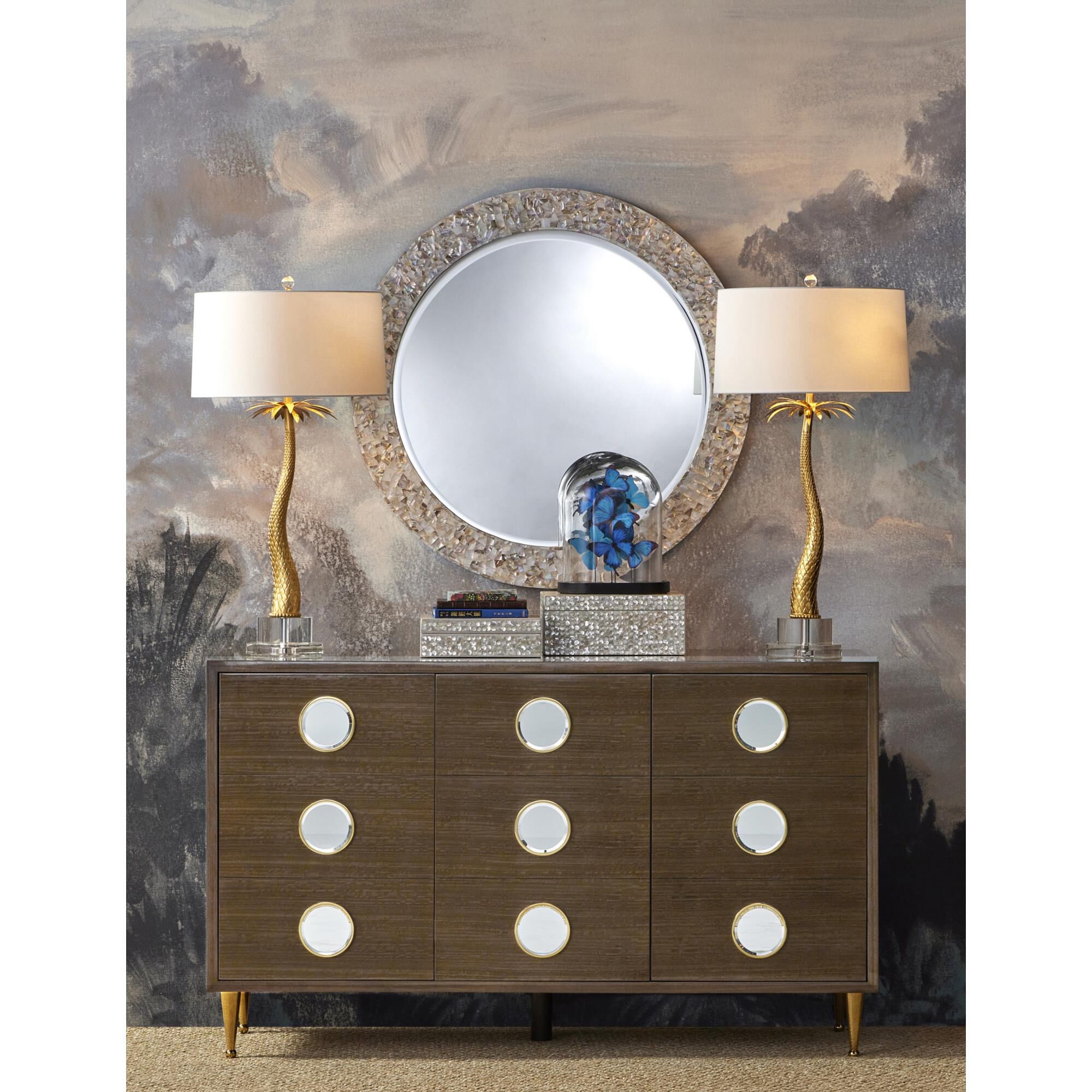 Uma 38 Inch Decorative Mirror by Currey and Company