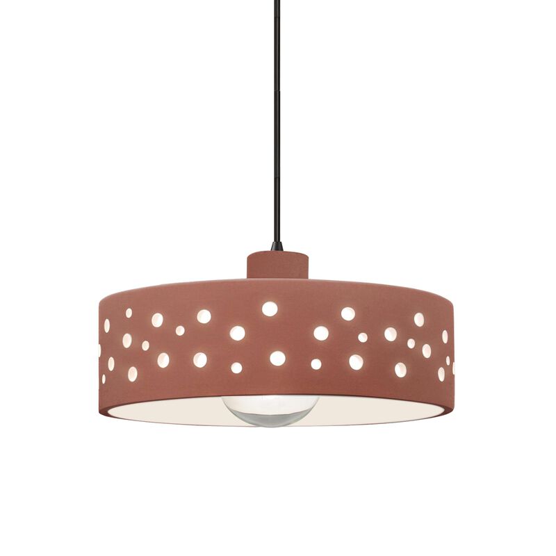 Perforated Dish 12 Inch Mini Pendant by Justice Design Group