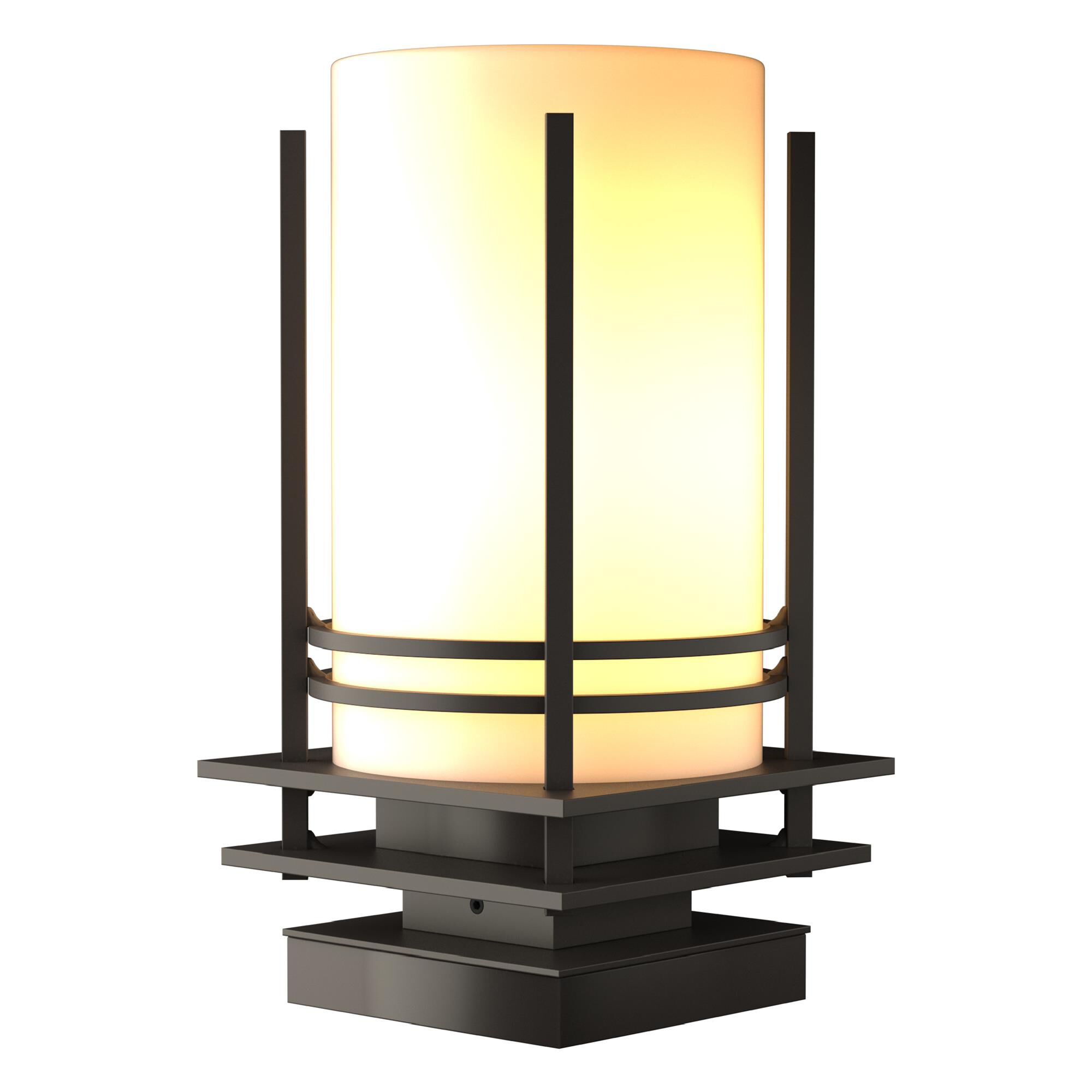 Shown in Coastal Dark Smoke finish and Opal  glass