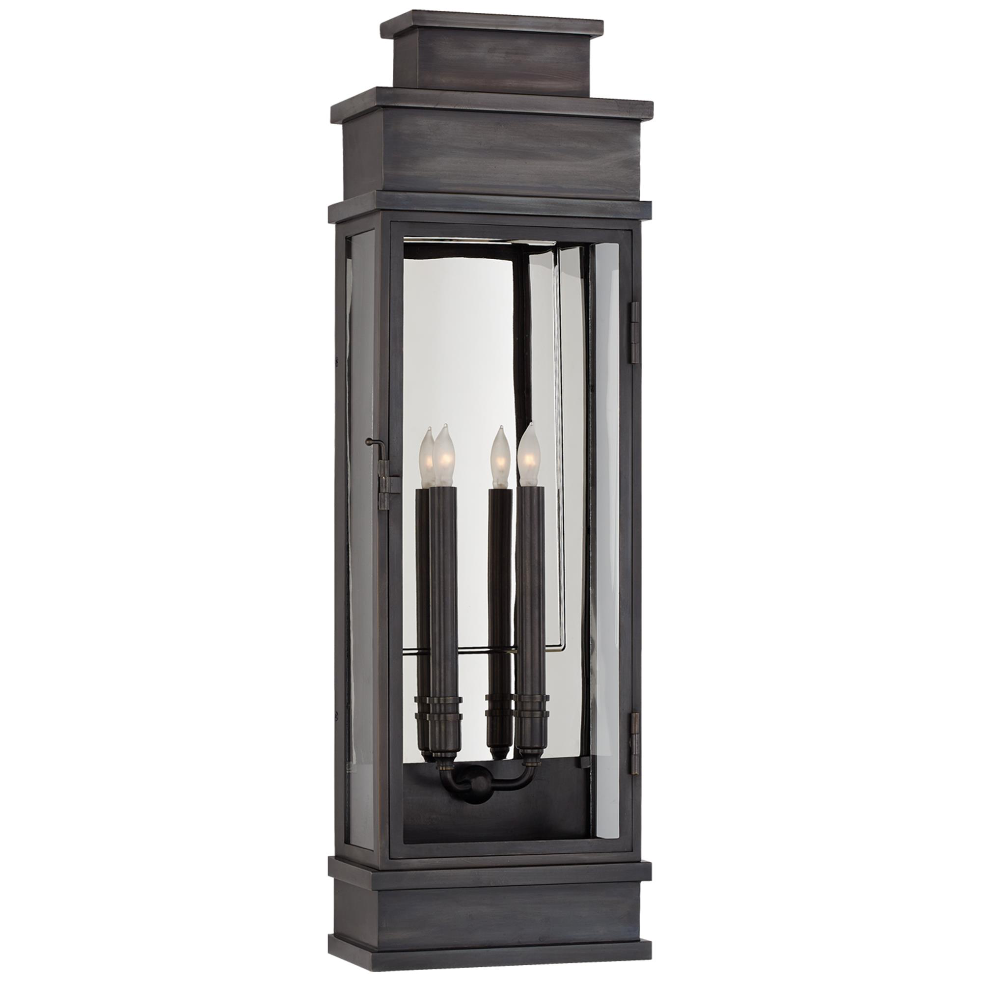 Shown in Bronze finish and Clear glass
