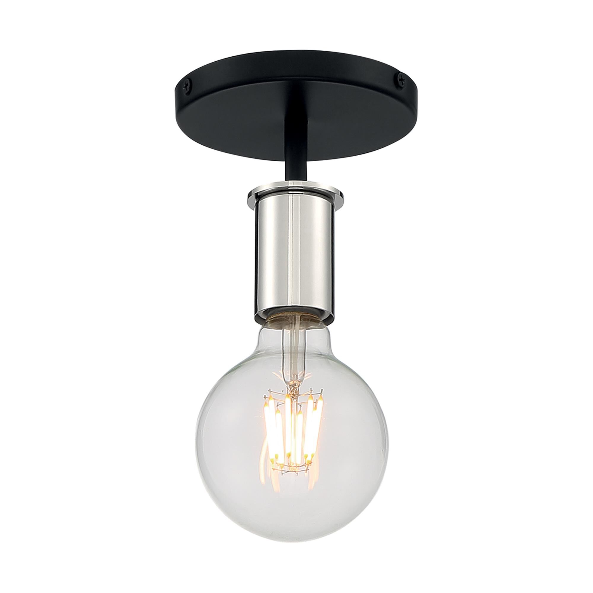 Ryder 1 Light Semi Flush Mount by Nuvo Lighting