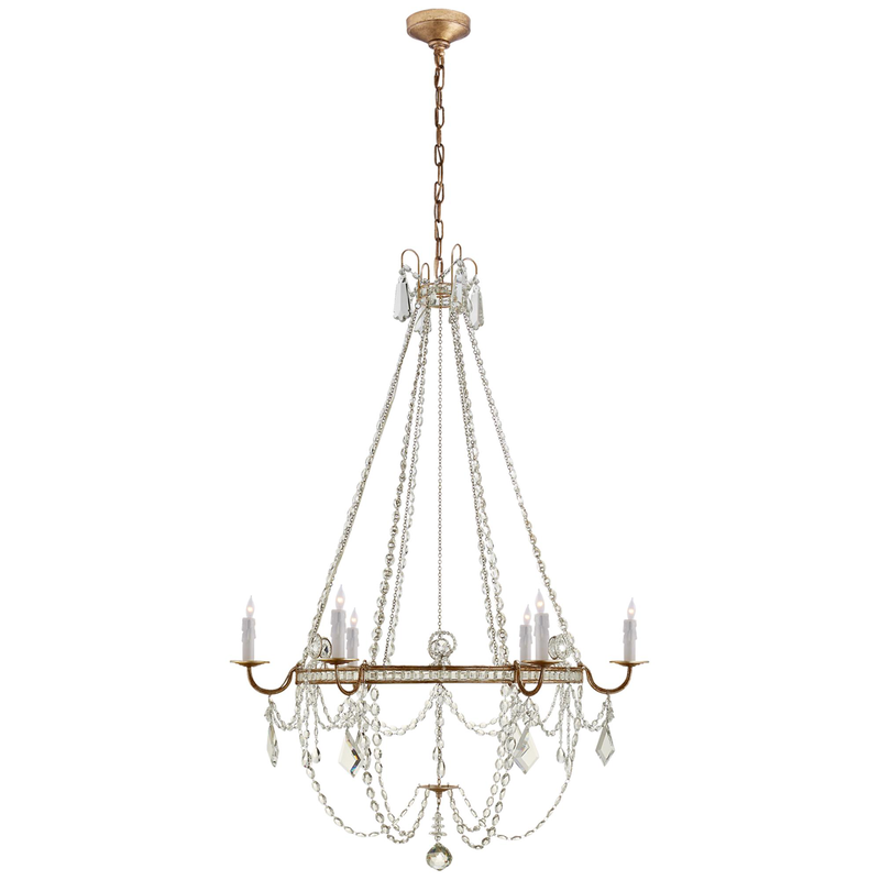 J. Randall Powers Sharon 36 Inch 6 Light Chandelier by Visual Comfort Signature Collection
