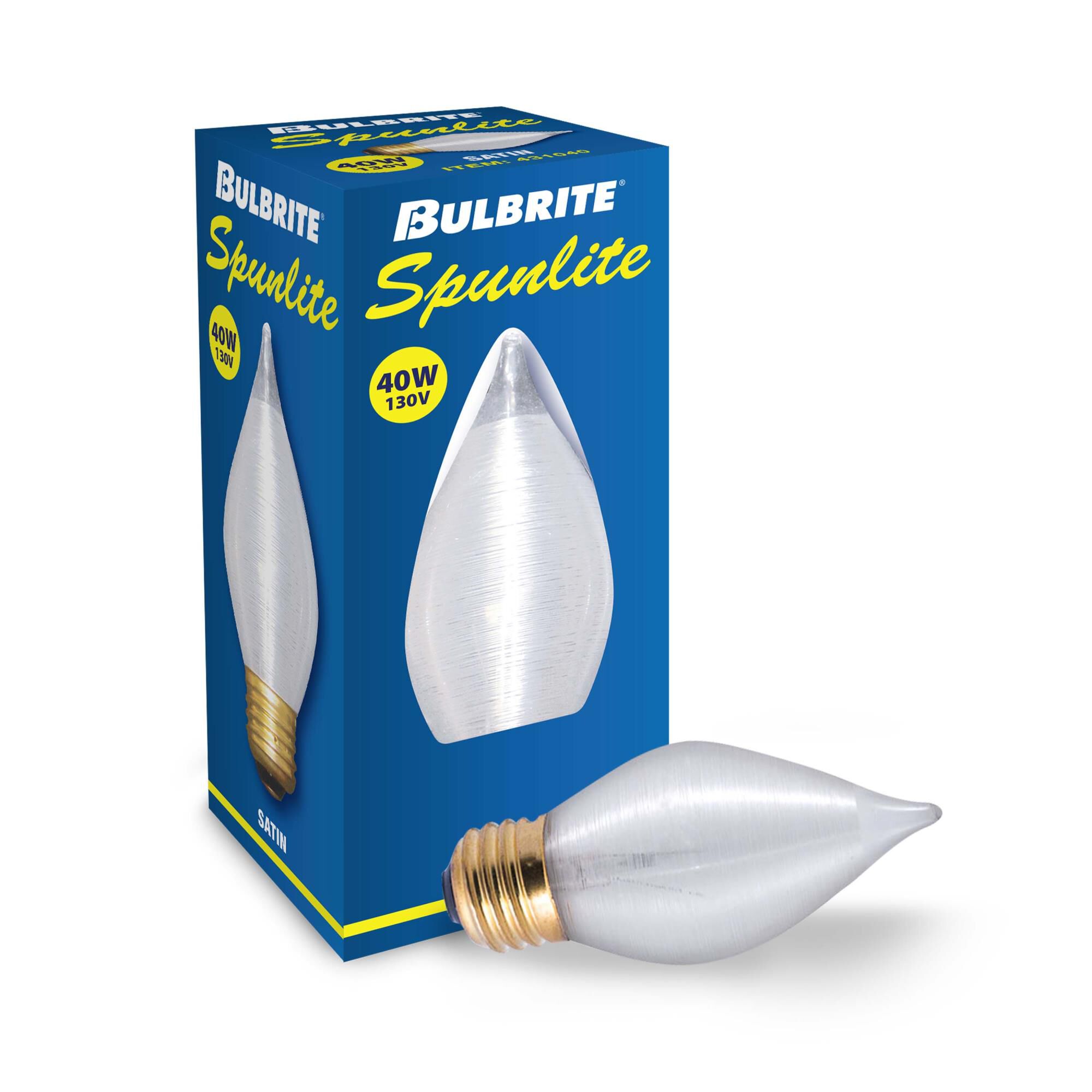 40 Watt 0K C15 Incandescent Light Bulb,