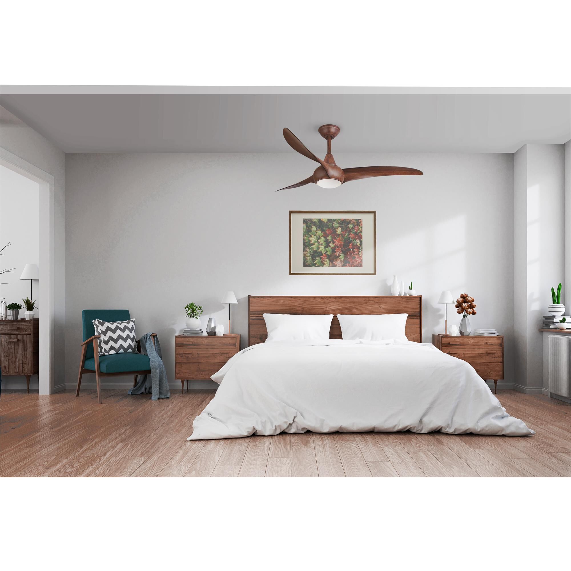 Light Wave 52 Inch Ceiling Fan with Light Kit,