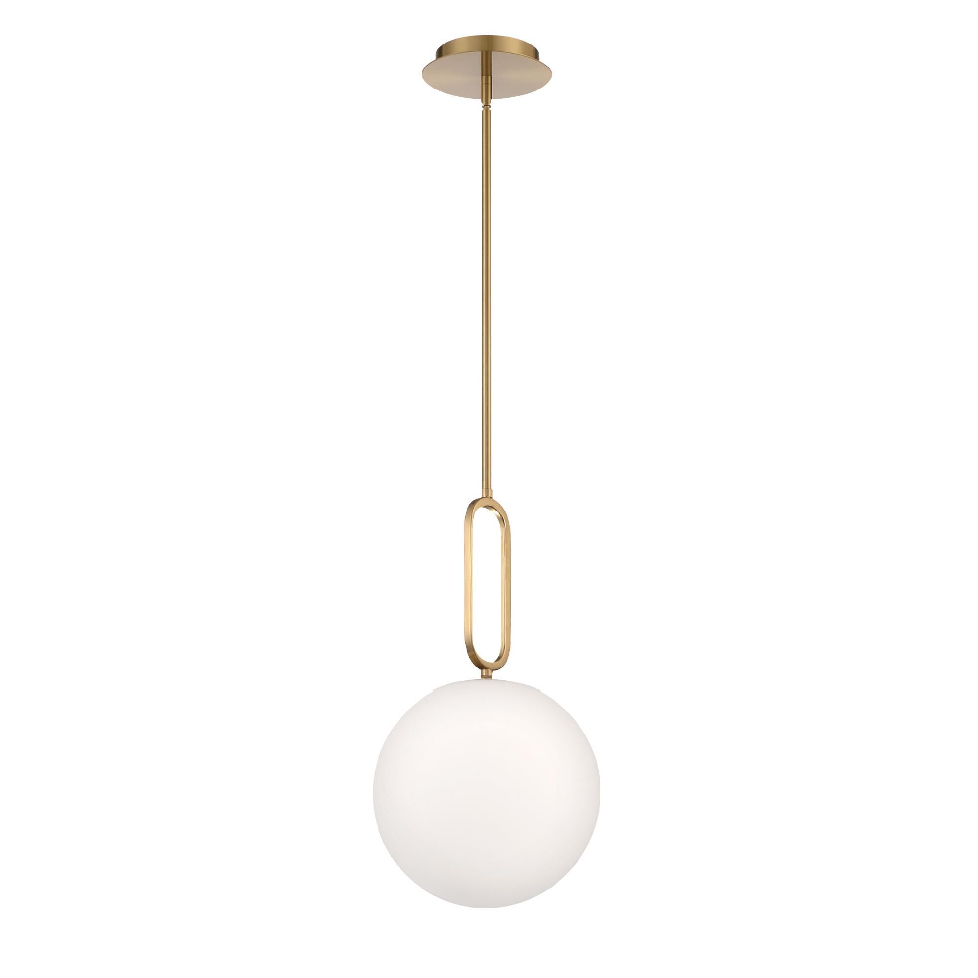 Shown in Gold finish and Glass shade