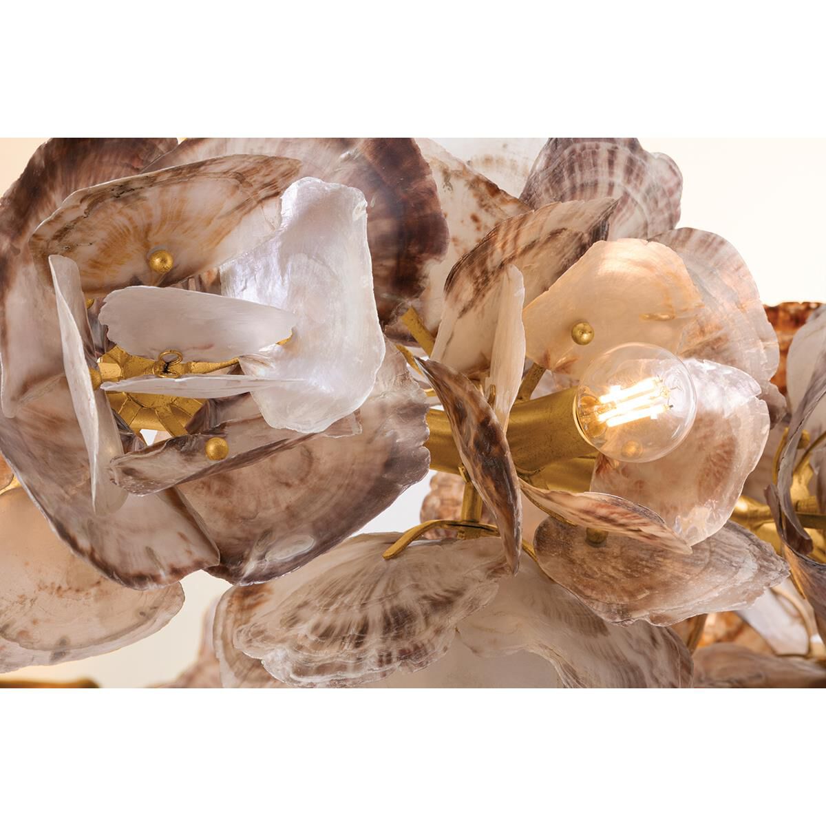 Shown in Vintage Gold Leaf finish and Oyster Shell shade