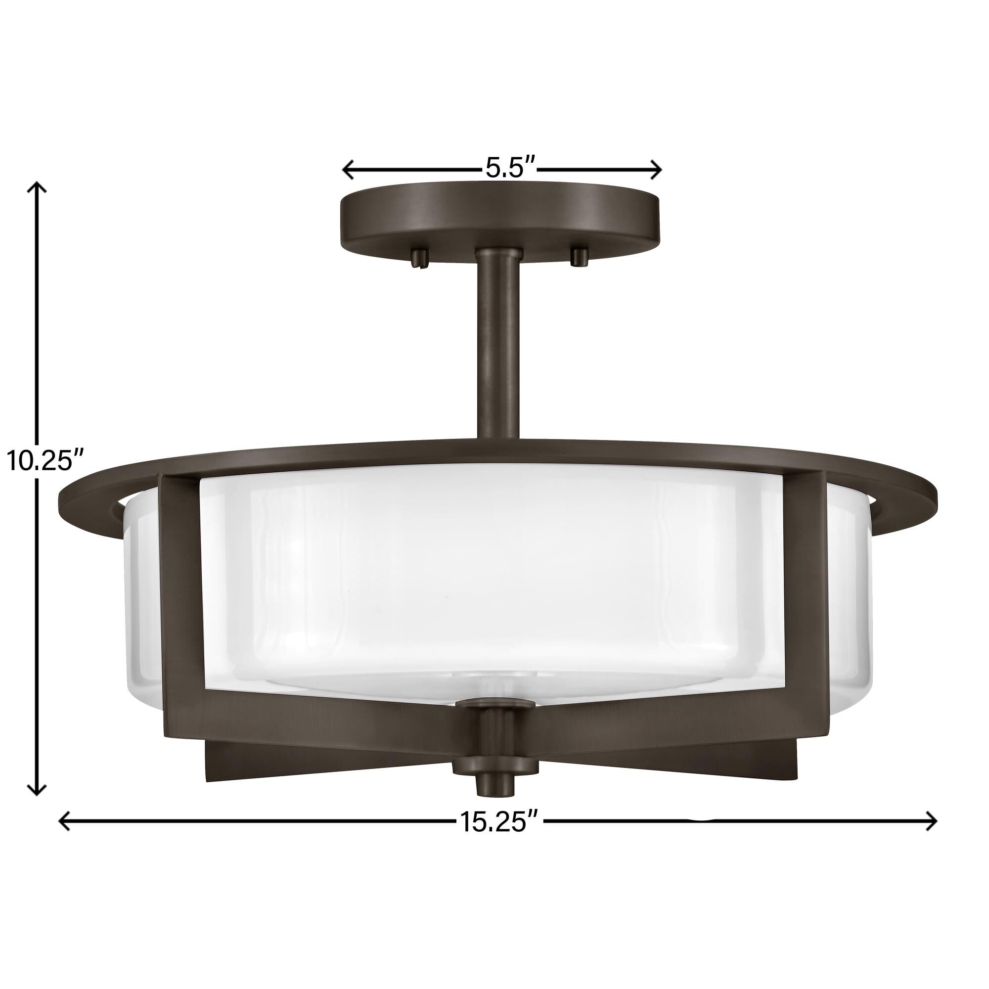 Baxley 15 Inch 3 Light LED Semi Flush Mount by Hinkley Lighting