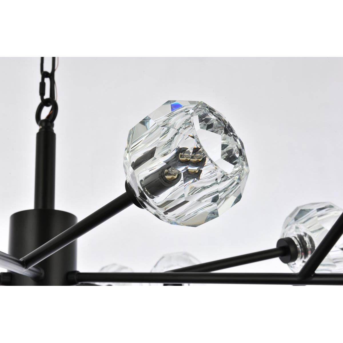 Shown in Black  finish and RC Clear crystal and Clear glass