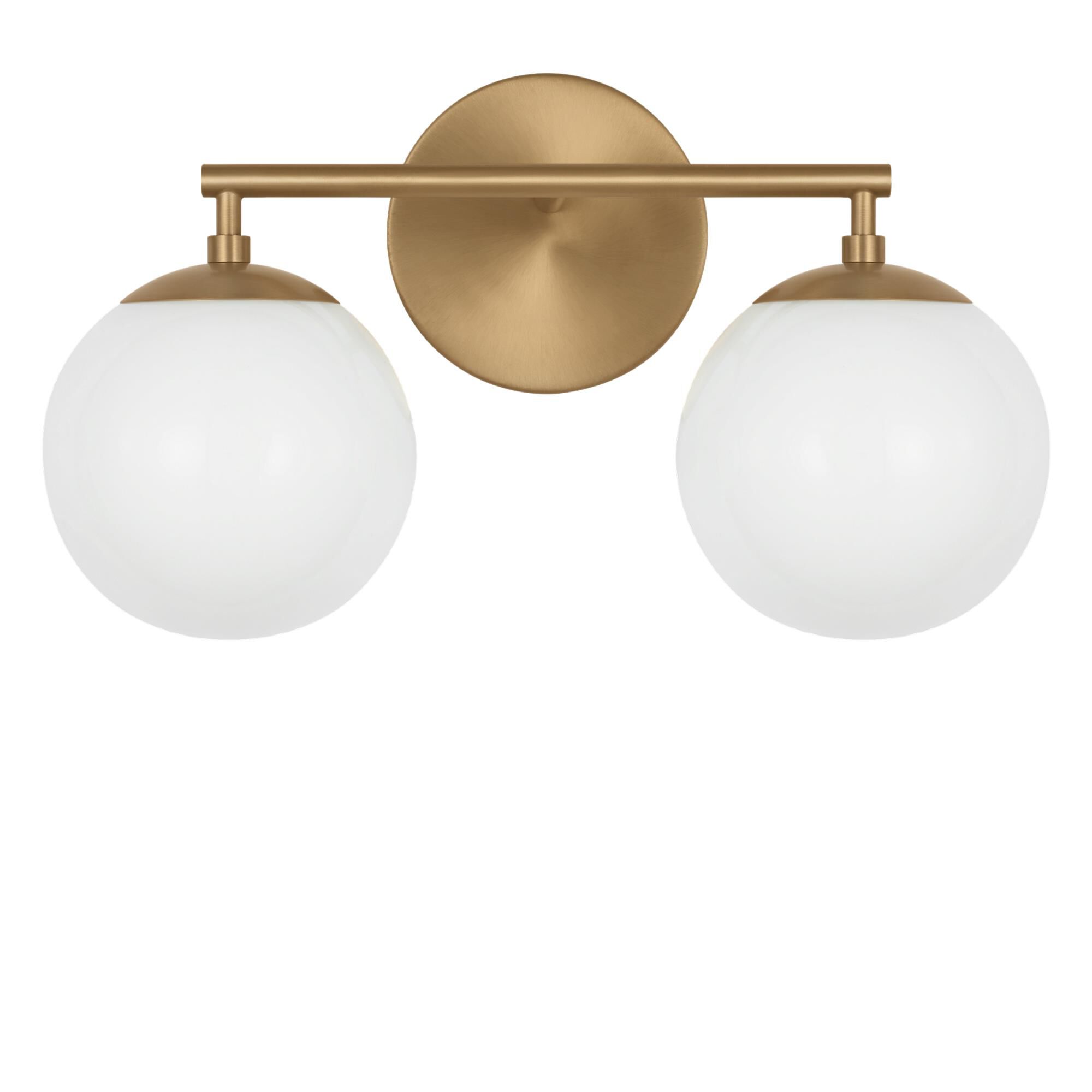Shown in Satin Brass finish and Clear White glass