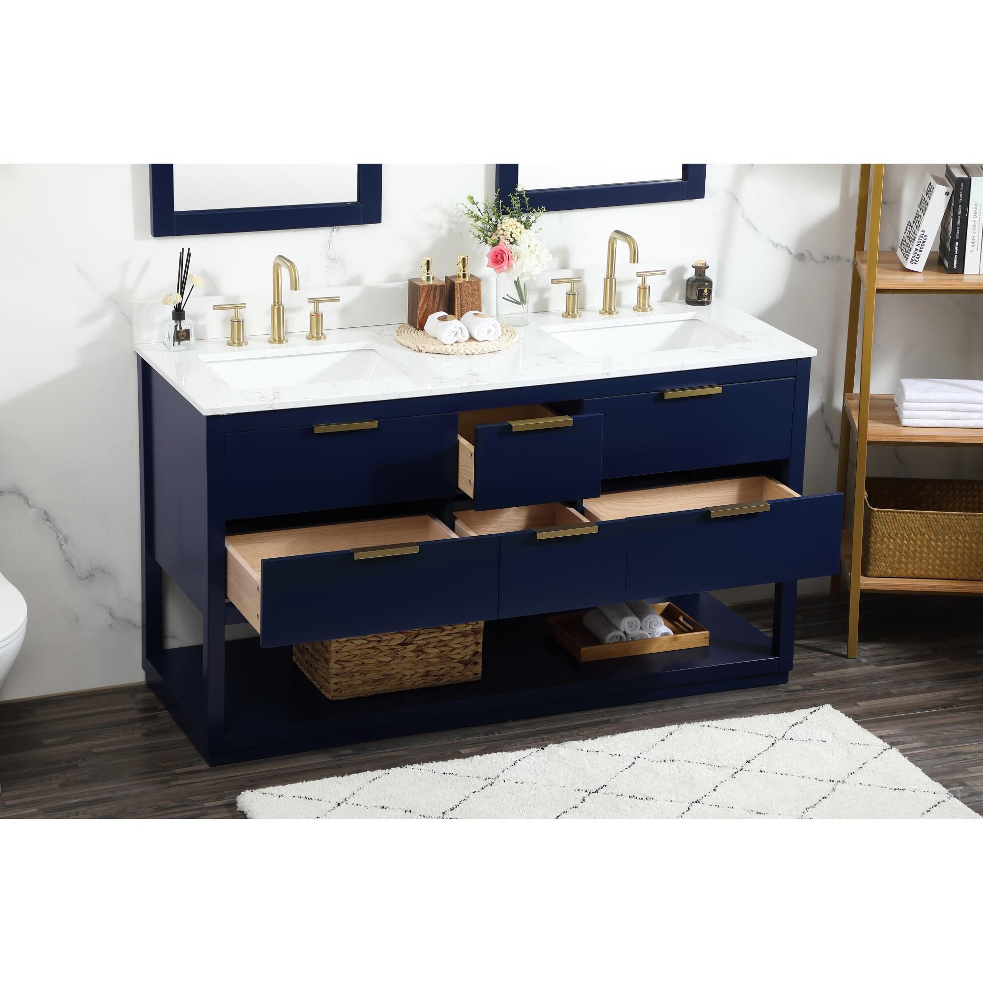 Shown in Blue finish