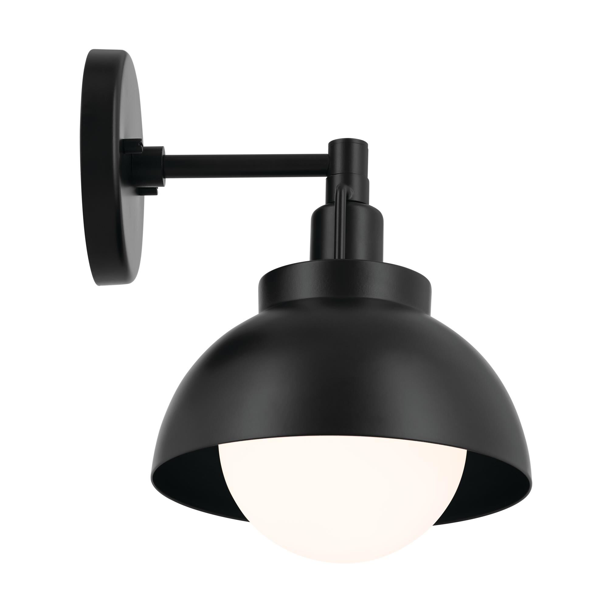 Shown in Black finish and Satin Etched Cased Opal glass