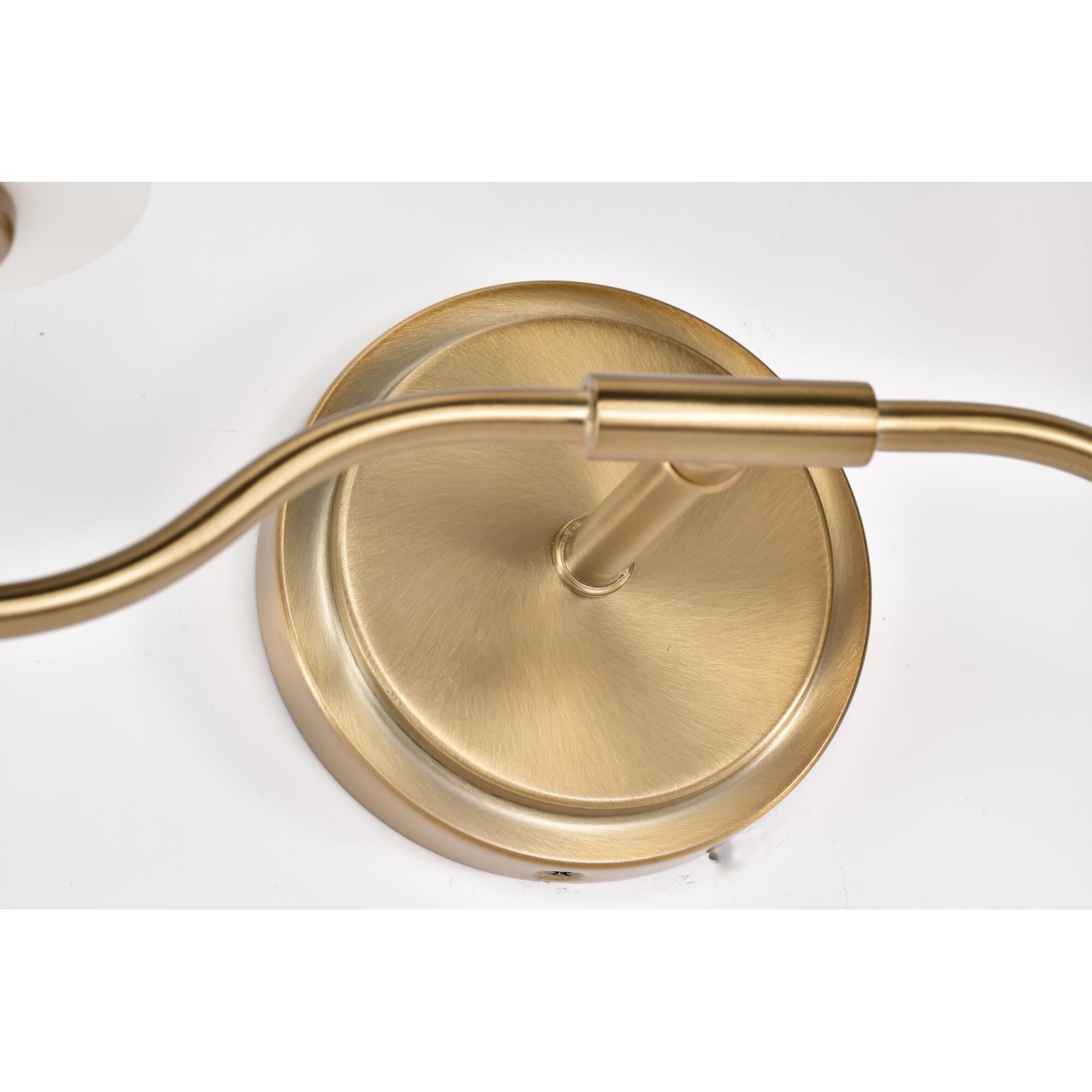 Shown in Burnished Brass finish and White Opal glass