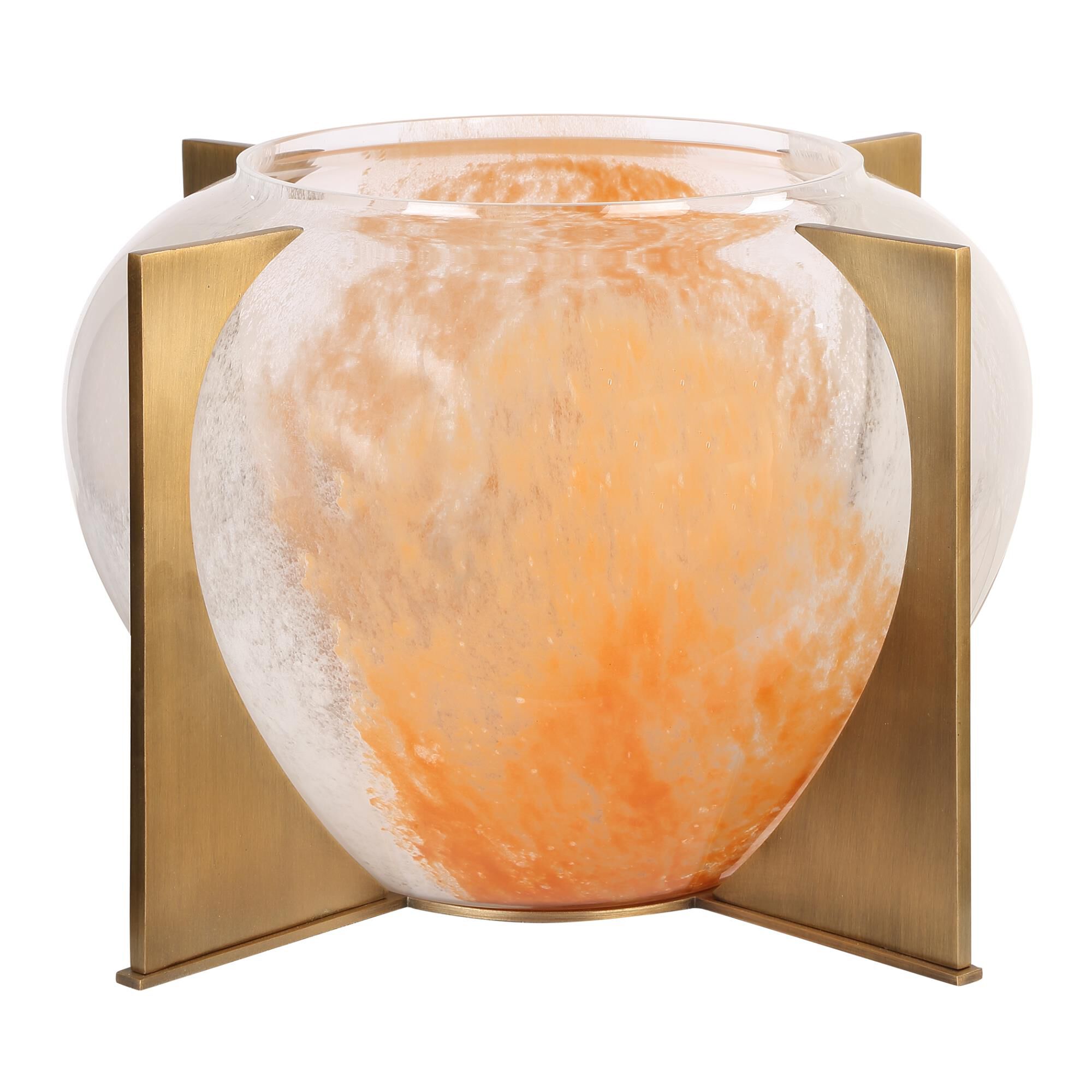 Matthew Williams Amber Swirl 8 Inch Vase-Urn by Uttermost