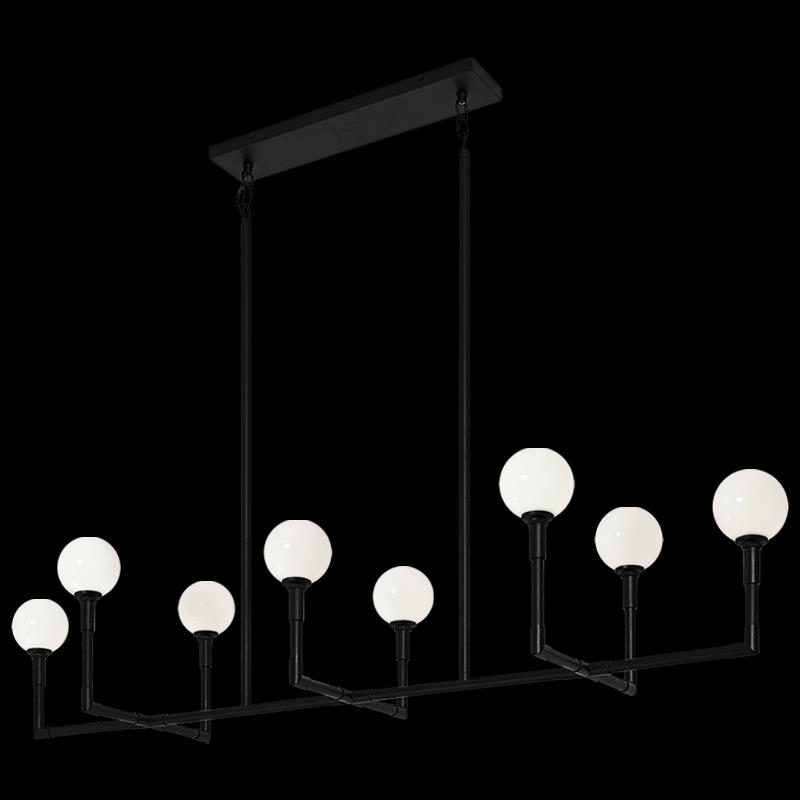 Candlestix 50 Inch 8 Light Linear Suspension Light by Matteo Lighting