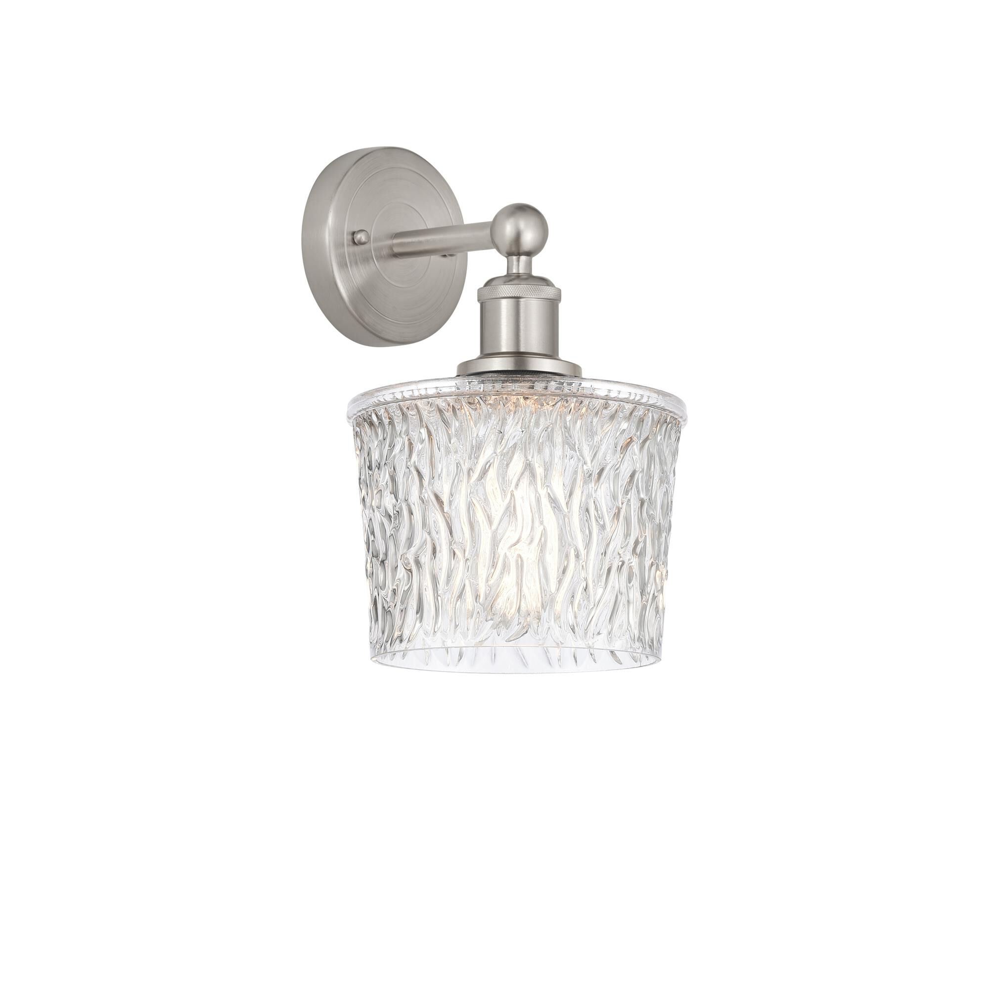 Shown in Brushed Satin Nickel, Clear finish and Clear glass and Clear Glass shade