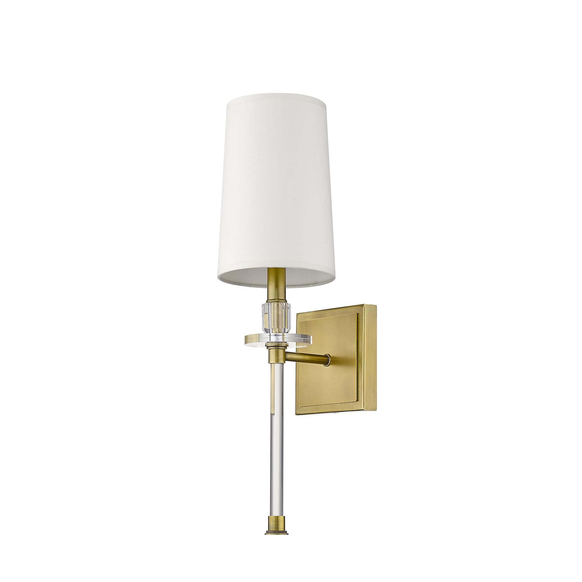 Shown in Rubbed Brass finish and Parchment Paper glass and Parchment Paper shade