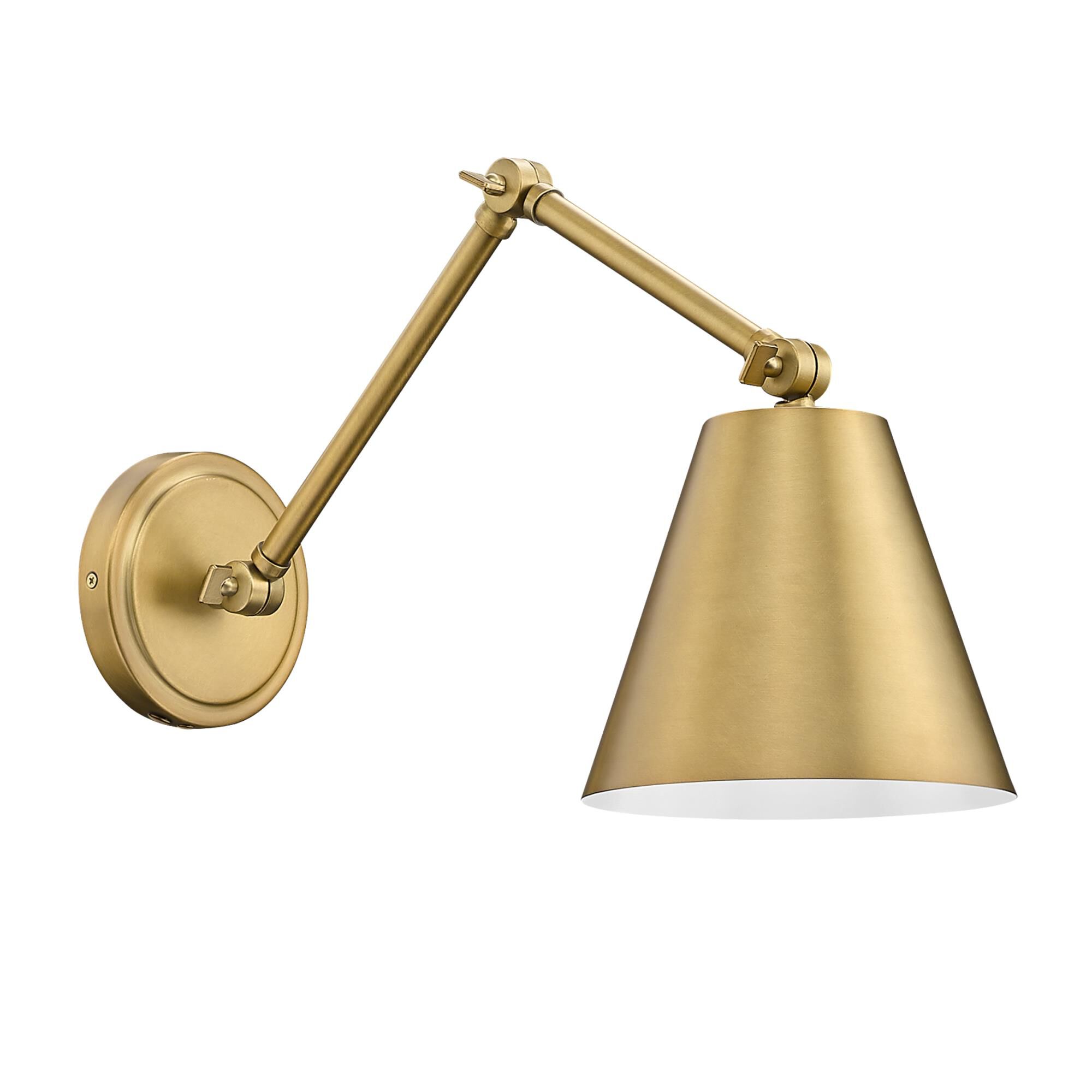 Shown in Rubbed Brass finish and Rubbed Brass shade