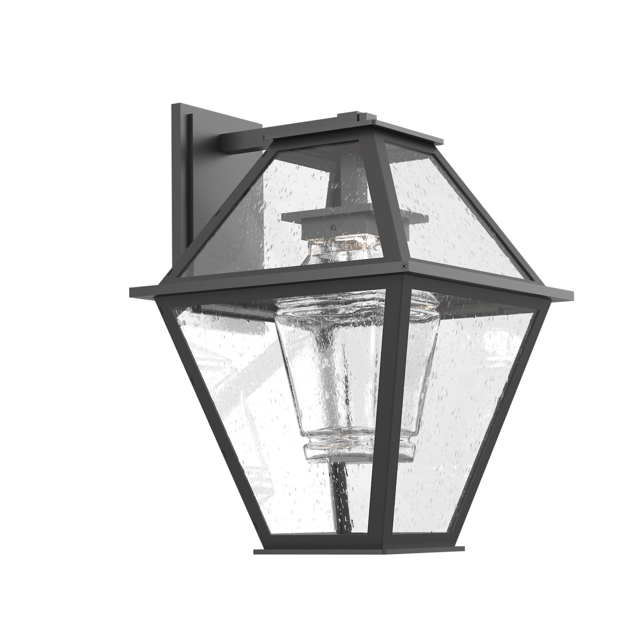 Shown in Argento Grey finish and Clear Seeded And Blown glass