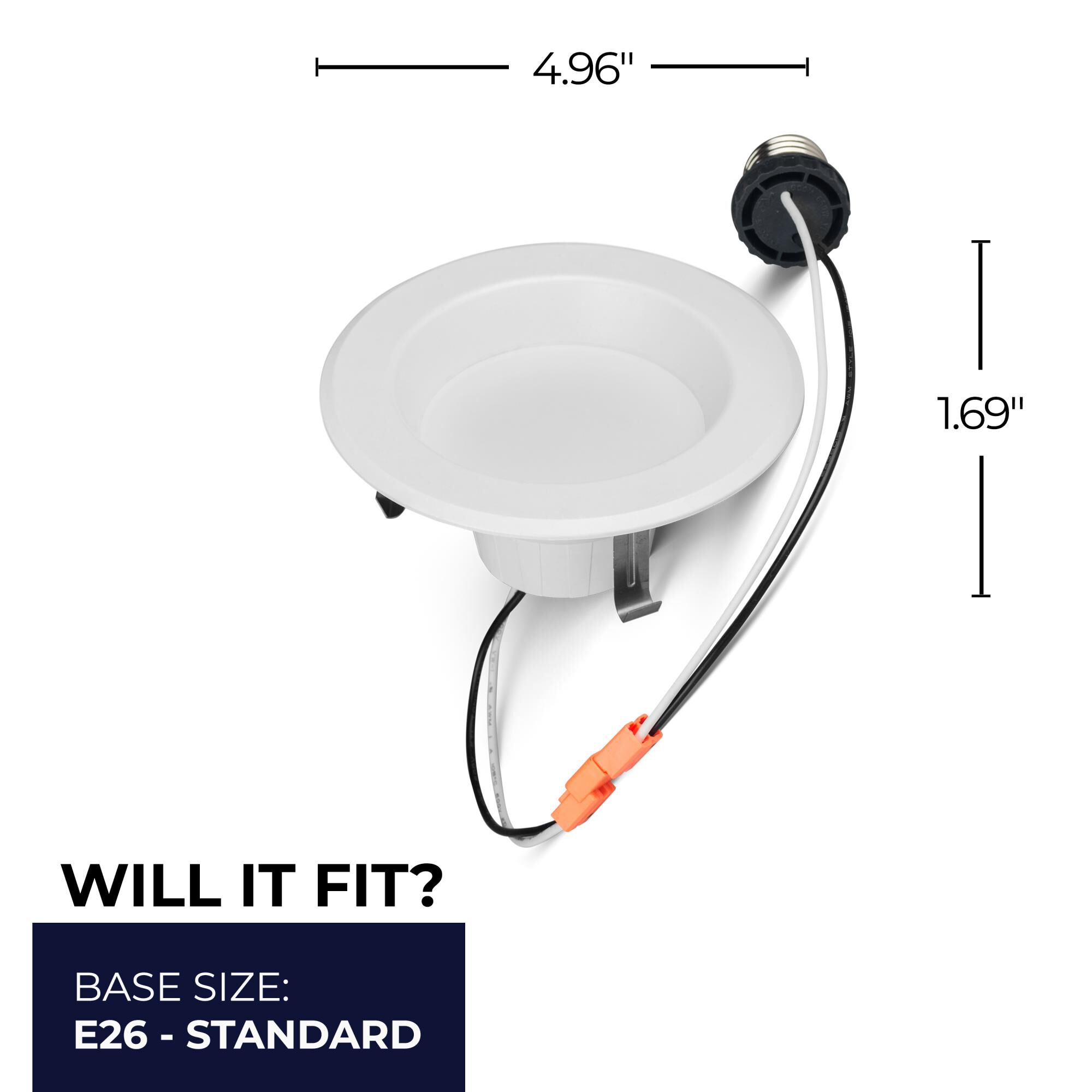 1 Inch LED 110 Degree Recessed Lighting Trim by Bulbrite