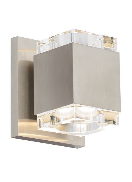 Shown in Satin Nickel finish and Clear glass