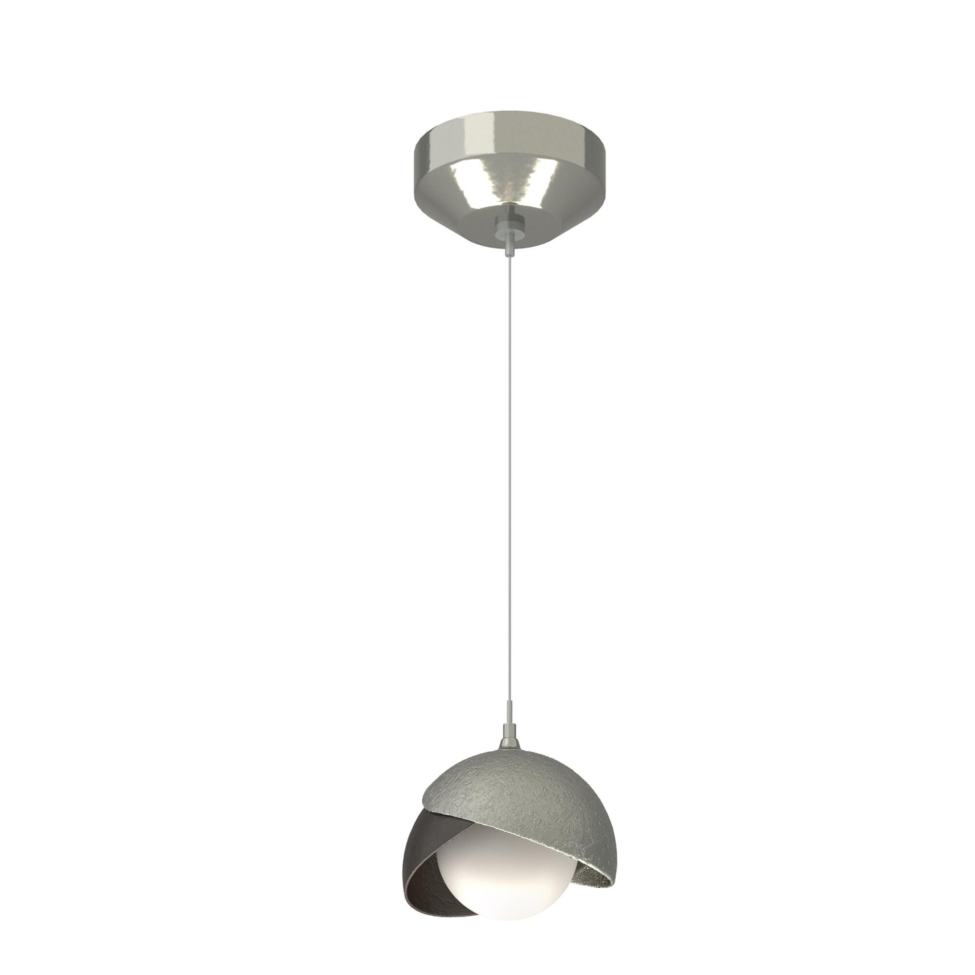 Shown in Sterling finish and Opal glass and Oil Rubbed Bronze  accent